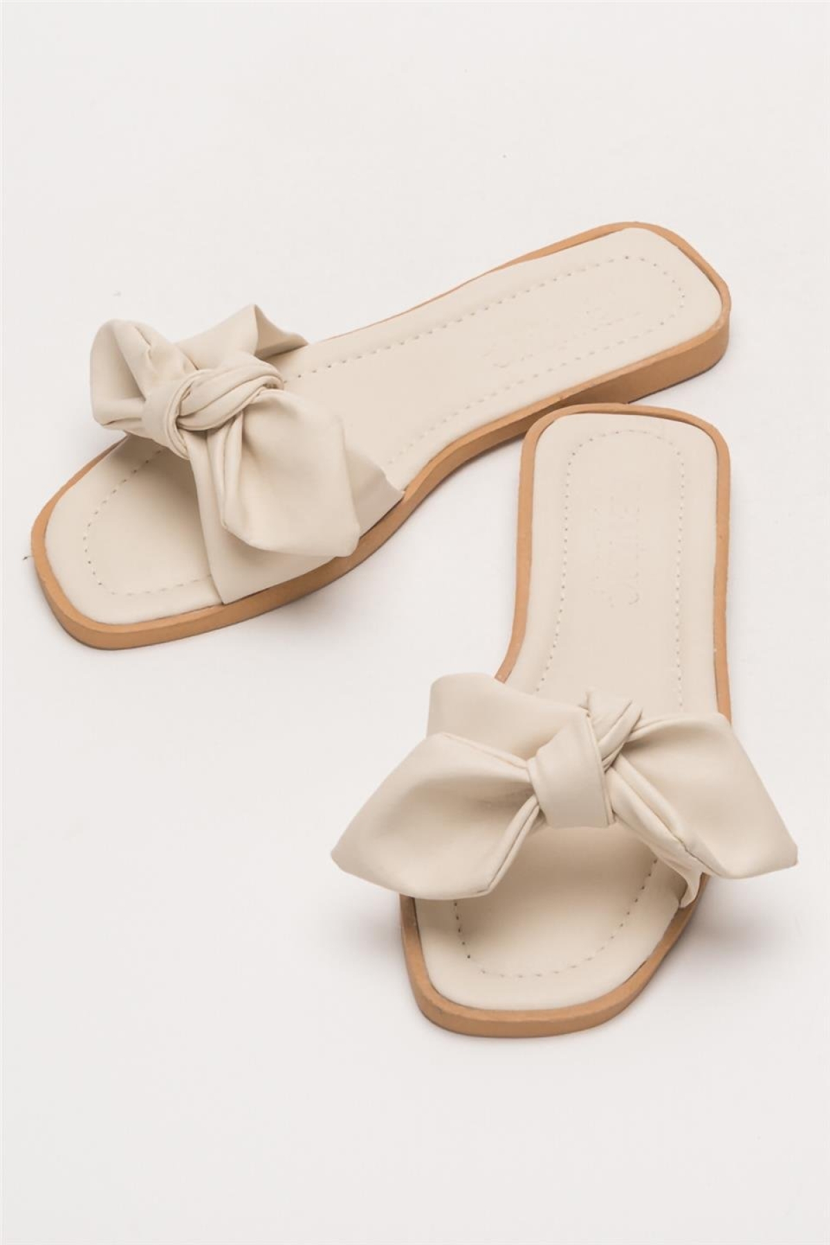 Kadın Fiyonklu Günlük YazlıkTerlik KREM - Görsel 8