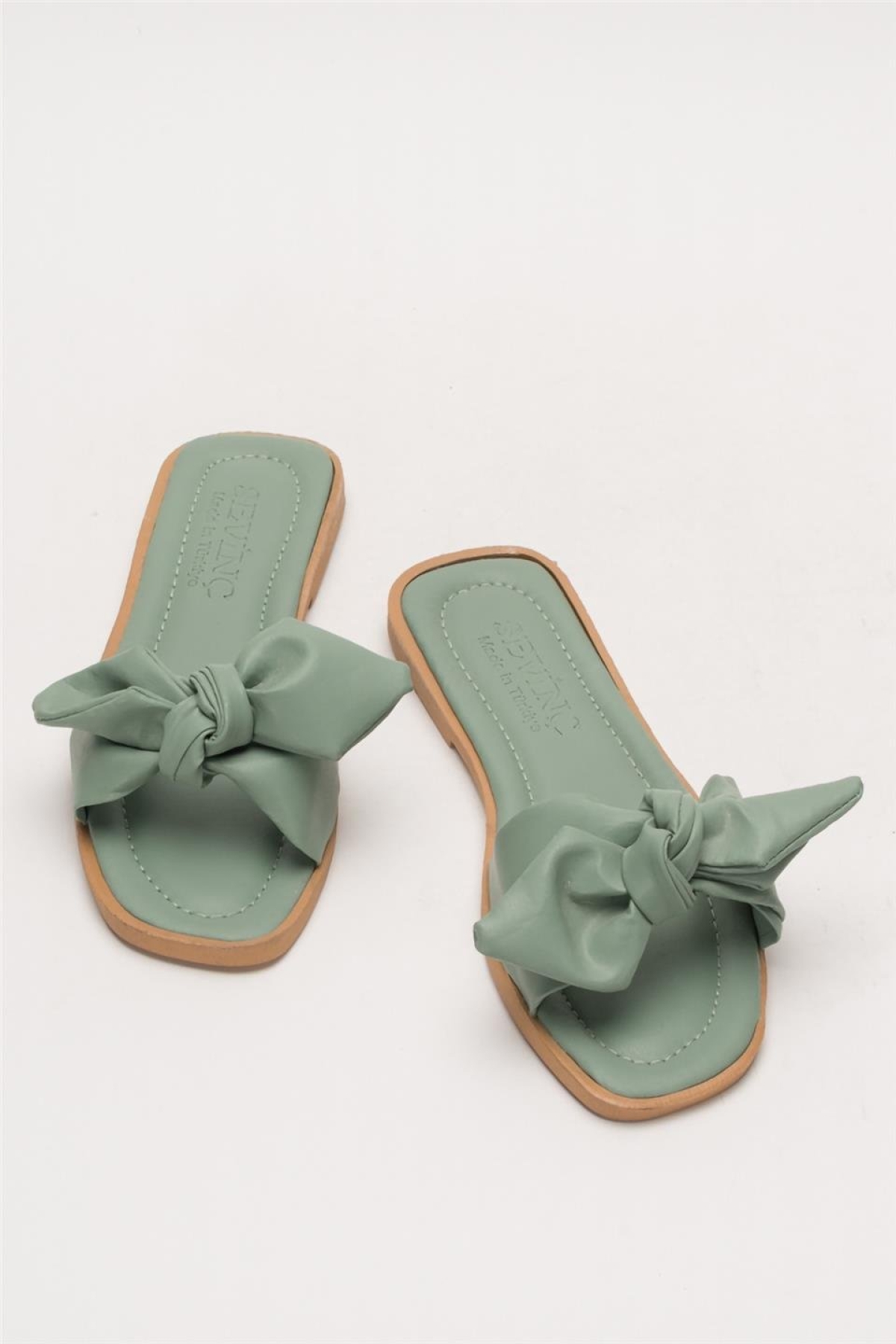 Kadın Fiyonklu Günlük YazlıkTerlik YEŞİL - Görsel 7