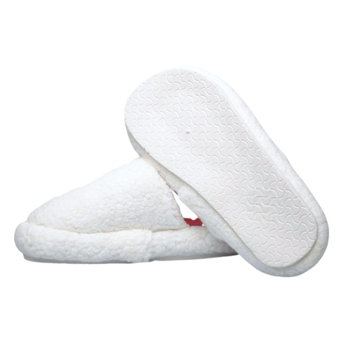 Kadın Pofuduk Nakışlı Ev Terliği Çeyiz Bohça Terliği Valentine's Day BEYAZ - SİYAH - Görsel 3