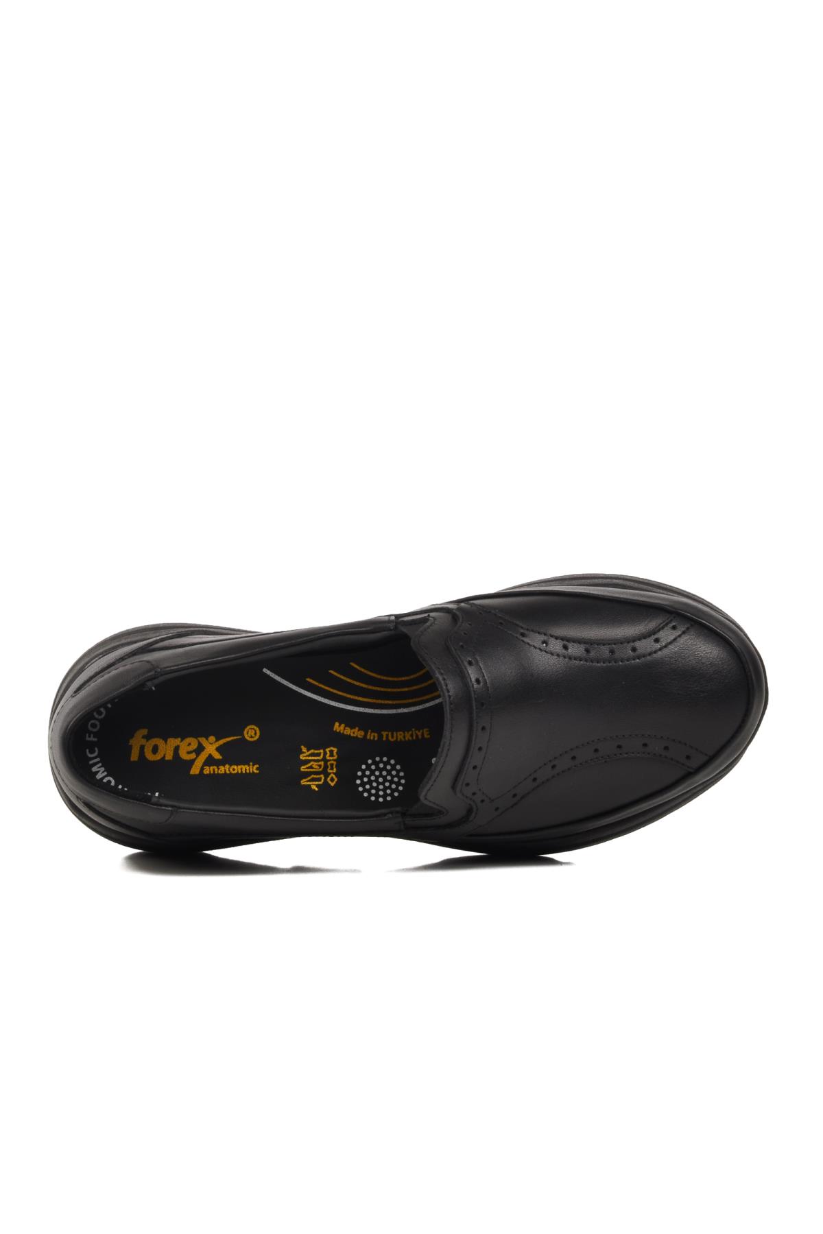 Siyah Hakiki Deri Kadın Günlük Ayakkabı Forex 1002 Z - Görsel 5
