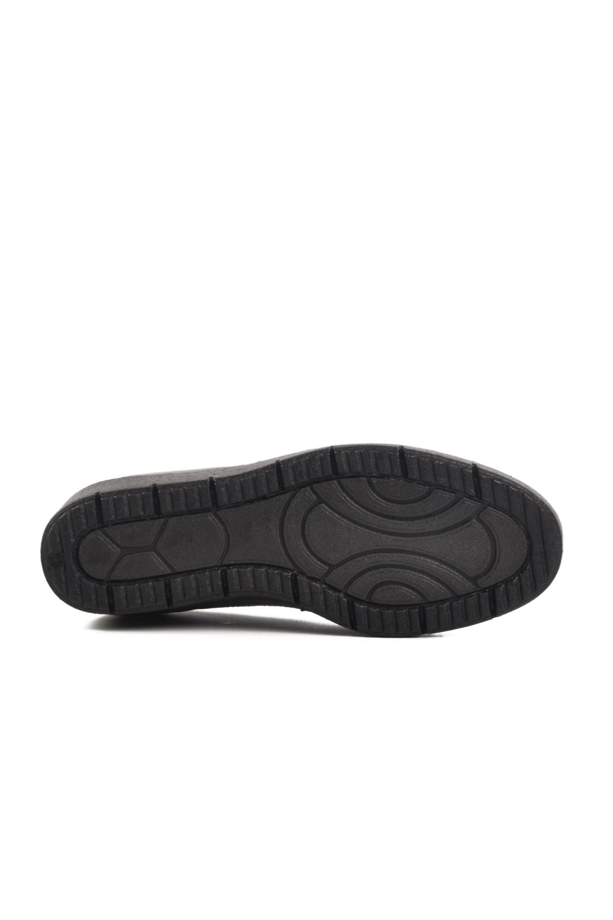 BB096 Z Gri Hakiki Deri Kadın Günlük Ayakkabı - Görsel 6