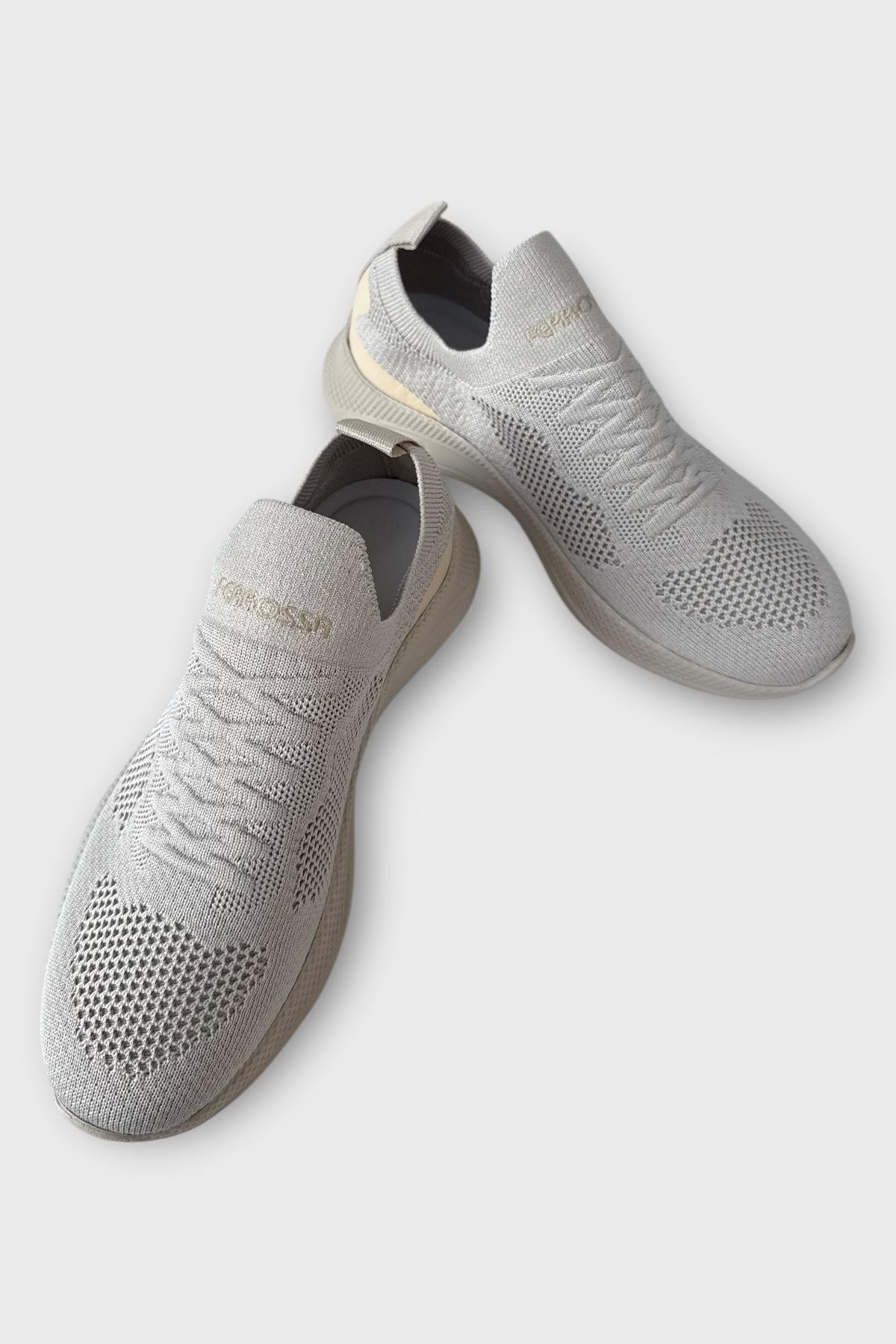 Kadın Triko Spor Ayakkabı BEJ - Görsel 4