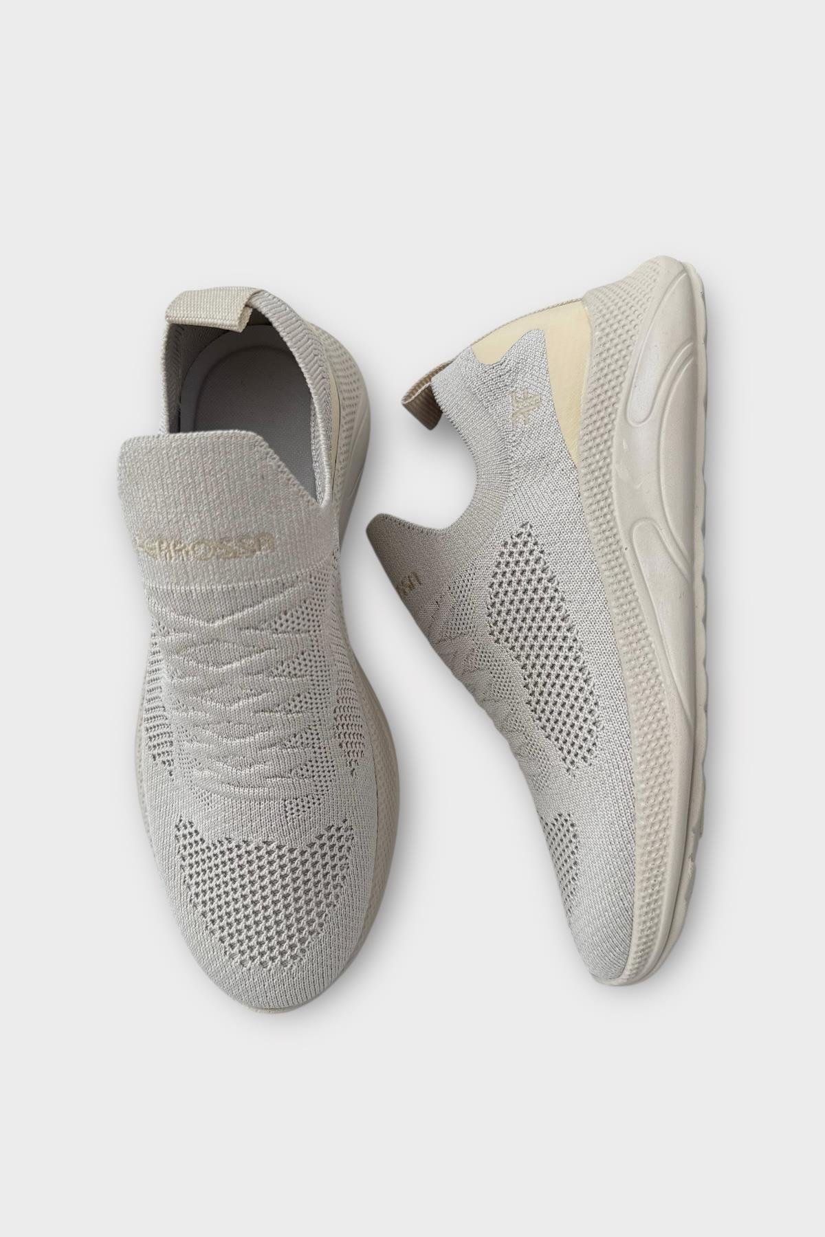 Kadın Triko Spor Ayakkabı BEJ - Görsel 7