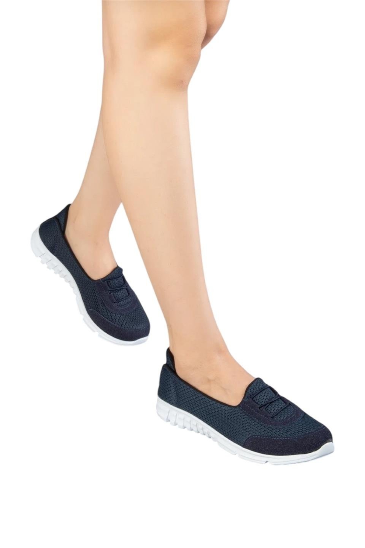 Ortopedik Kadın Yürüyüş Ayakkabısı LACİVERT - BEYAZ - Görsel 2