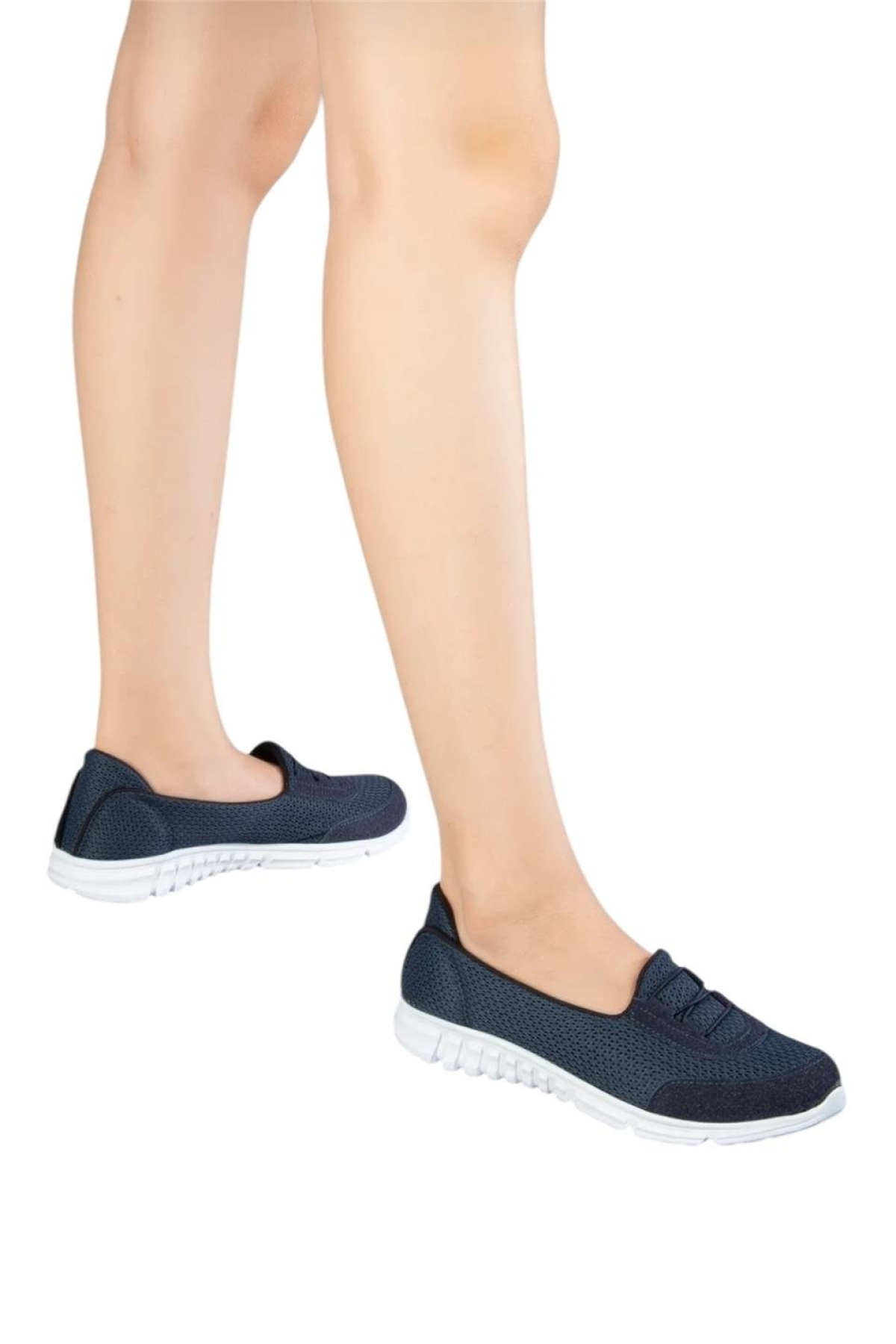 Ortopedik Kadın Yürüyüş Ayakkabısı LACİVERT - BEYAZ - Görsel 5