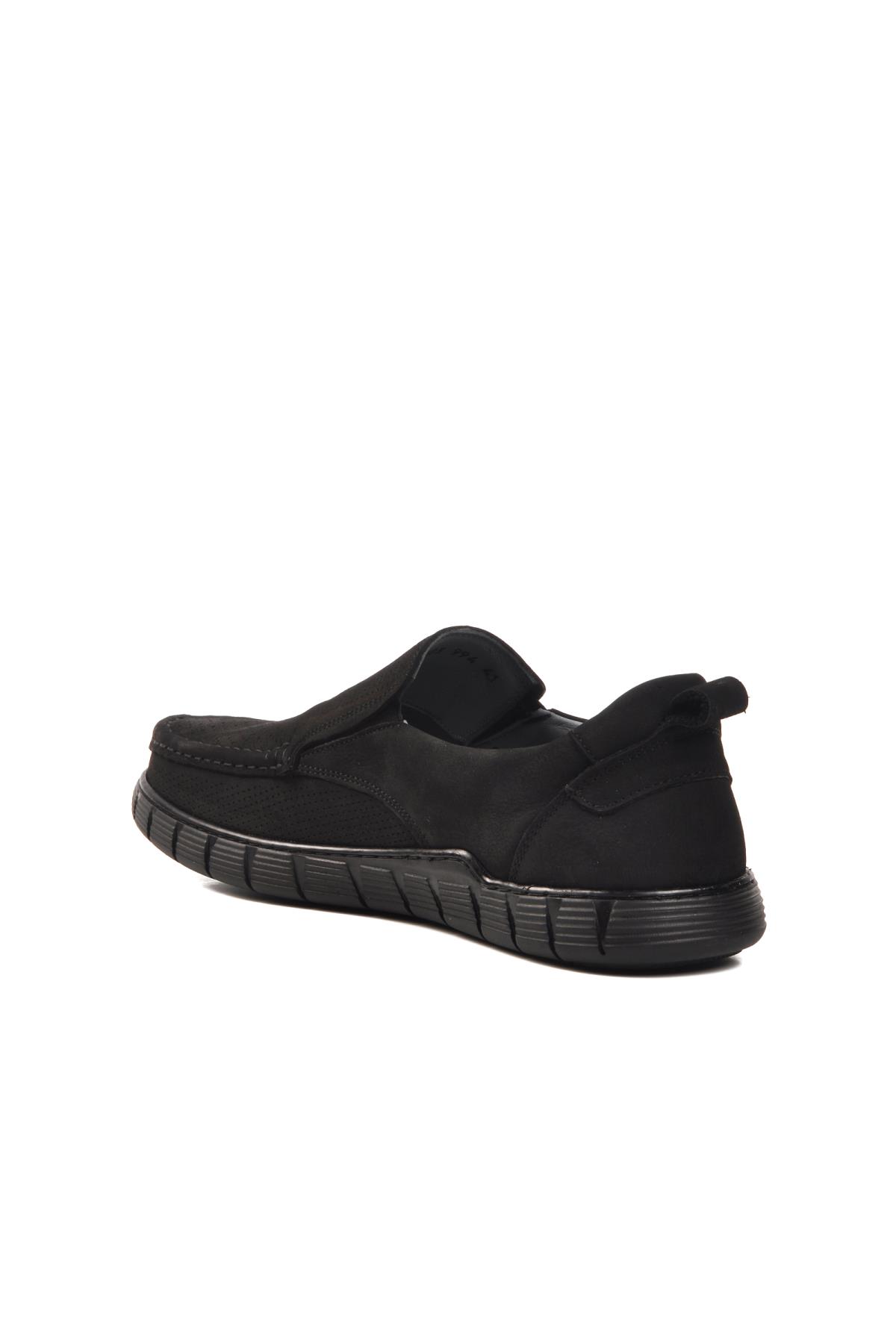 994-1 M Siyah Nubuk Hakiki Deri Erkek Günlük Ayakkabı - Görsel 5