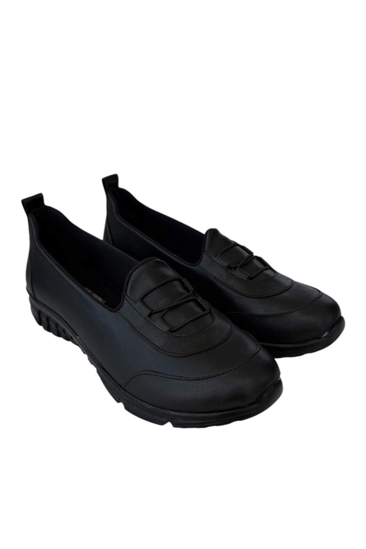 Ortopedik Kadın Yürüyüş Ayakkabısı SİYAH - SİYAH - Görsel 3