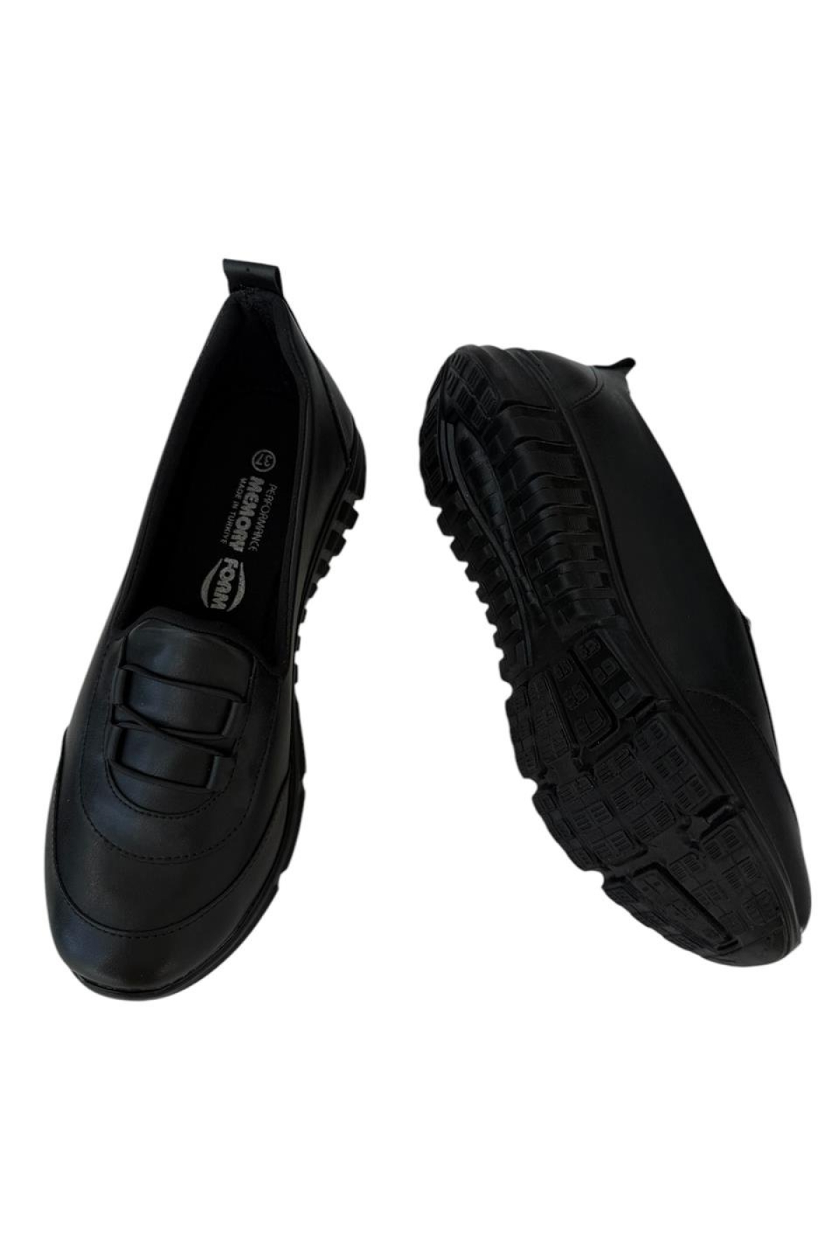 Ortopedik Kadın Yürüyüş Ayakkabısı SİYAH - SİYAH - Görsel 6