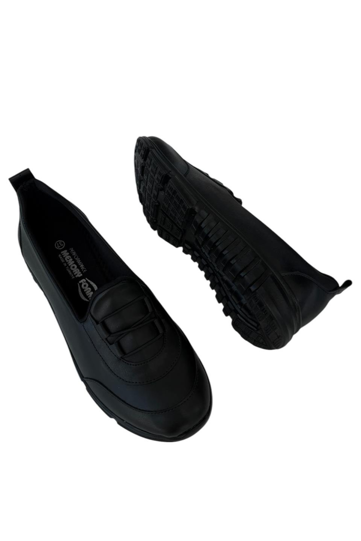 Ortopedik Kadın Yürüyüş Ayakkabısı SİYAH - SİYAH - Görsel 7