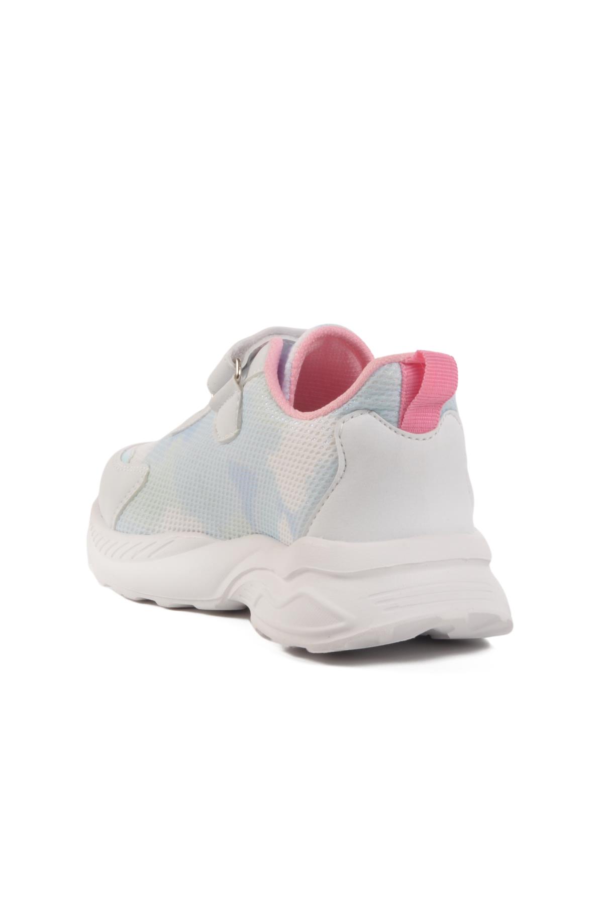 Beyaz-Bebe Mavisi Çocuk Spor Ayakkabı Ruffon 2340 F - Görsel 5