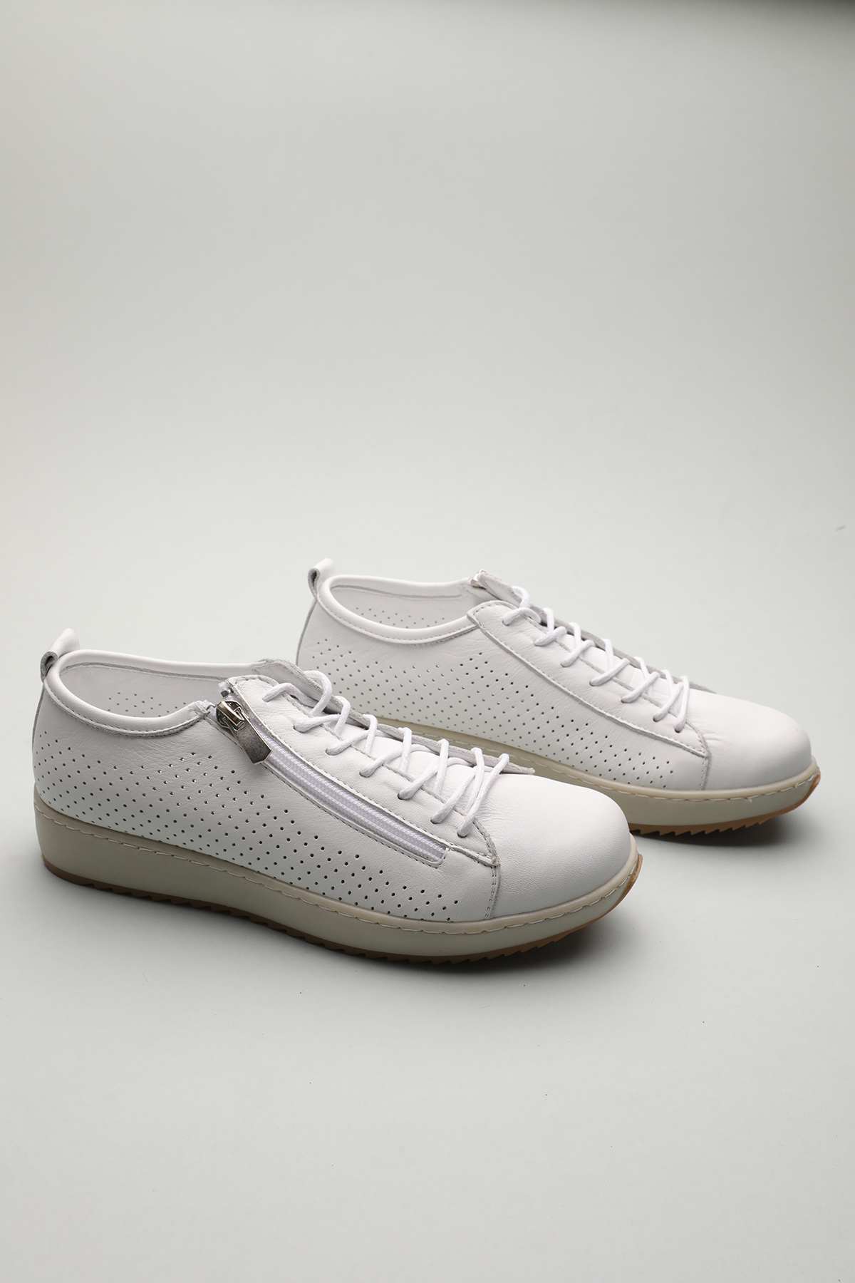Gondol Hakiki Deri Günlük Rahat Fermuarlı Yazlık Ayakkabı zx.2402 - Görsel 3