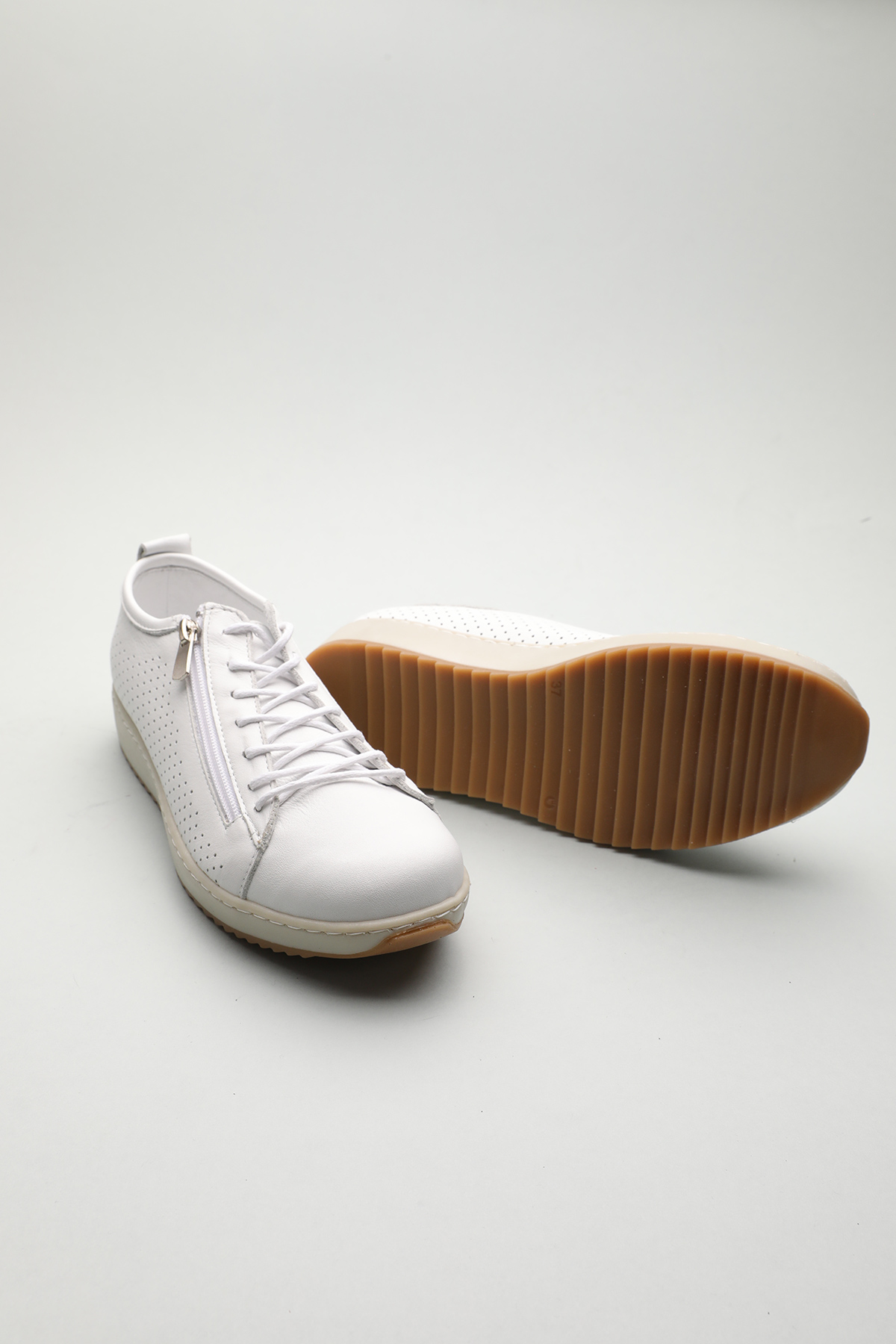Gondol Hakiki Deri Günlük Rahat Fermuarlı Yazlık Ayakkabı zx.2402 - Görsel 4