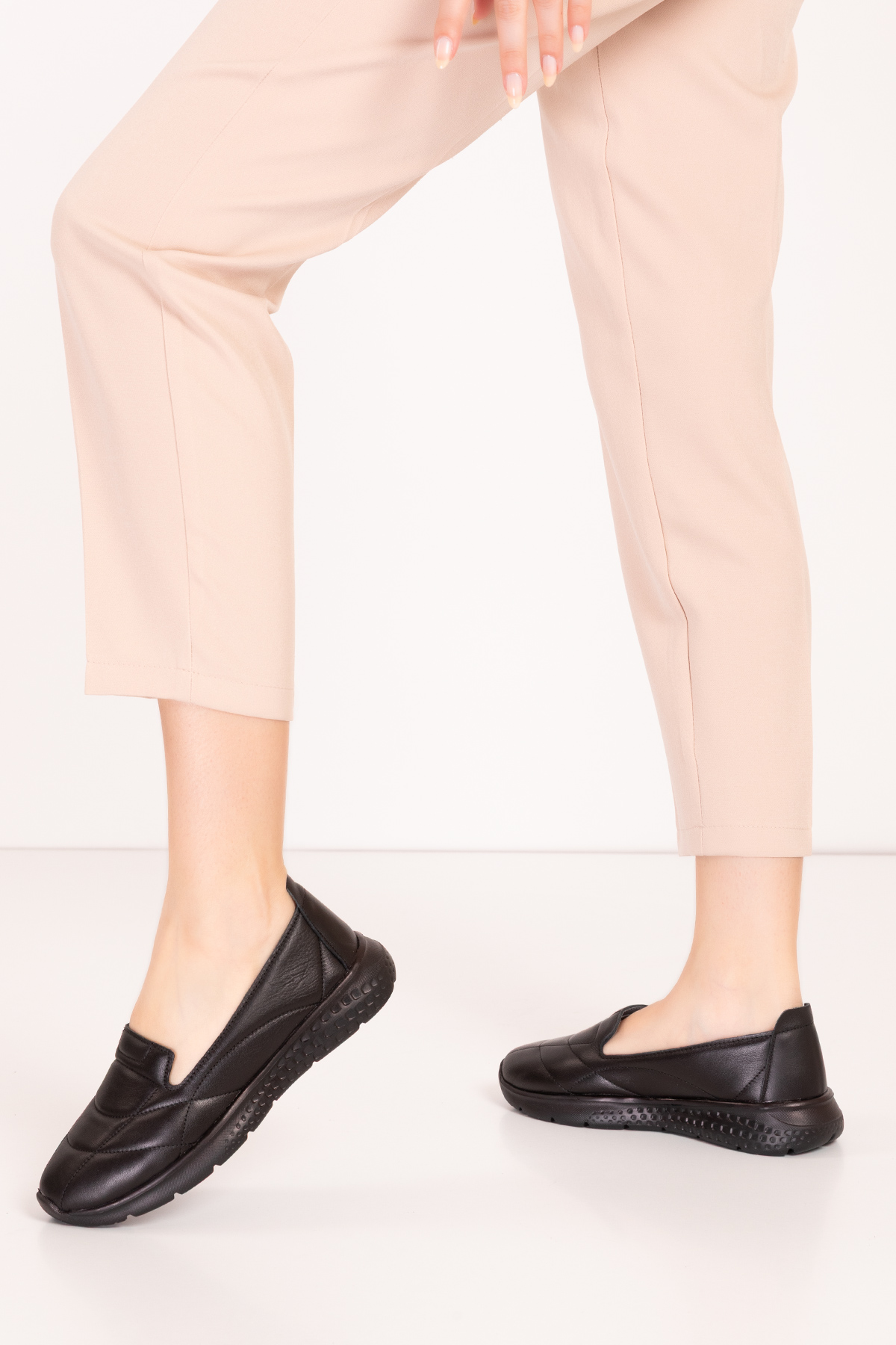 Gondol Içi Dışı Hakiki Deri Faylon Taban Hafif Babet Ayakkabı sc.1210 - Görsel 5