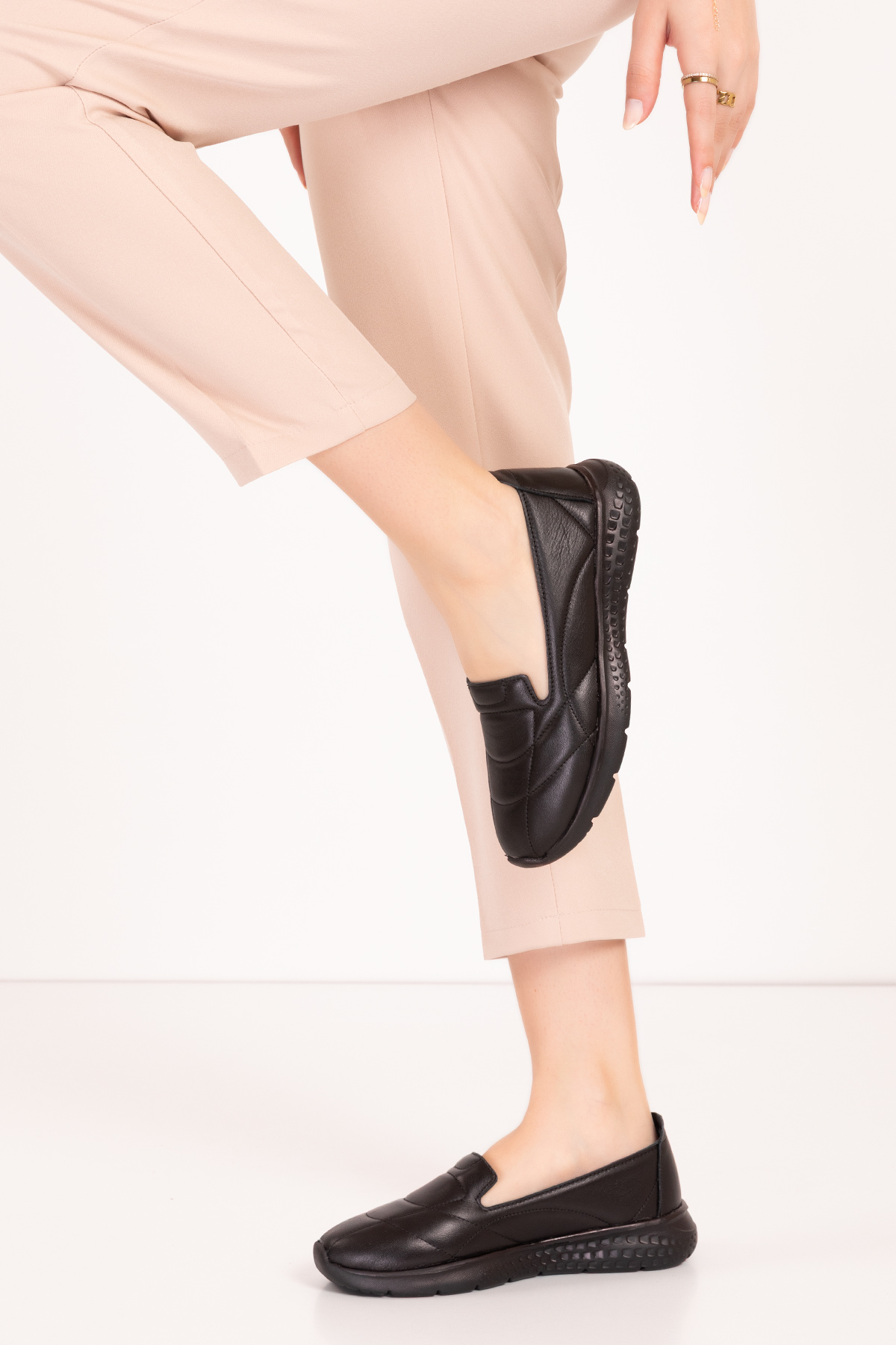 Gondol Içi Dışı Hakiki Deri Faylon Taban Hafif Babet Ayakkabı sc.1210 - Görsel 6