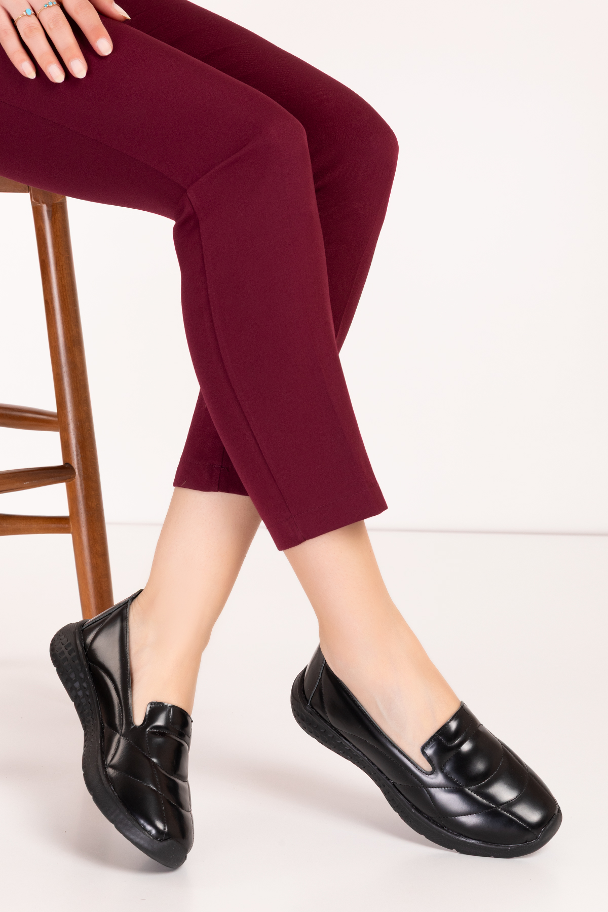 Gondol Içi Dışı Hakiki Deri Faylon Taban Hafif Babet Ayakkabı sc.1210 - Görsel 2