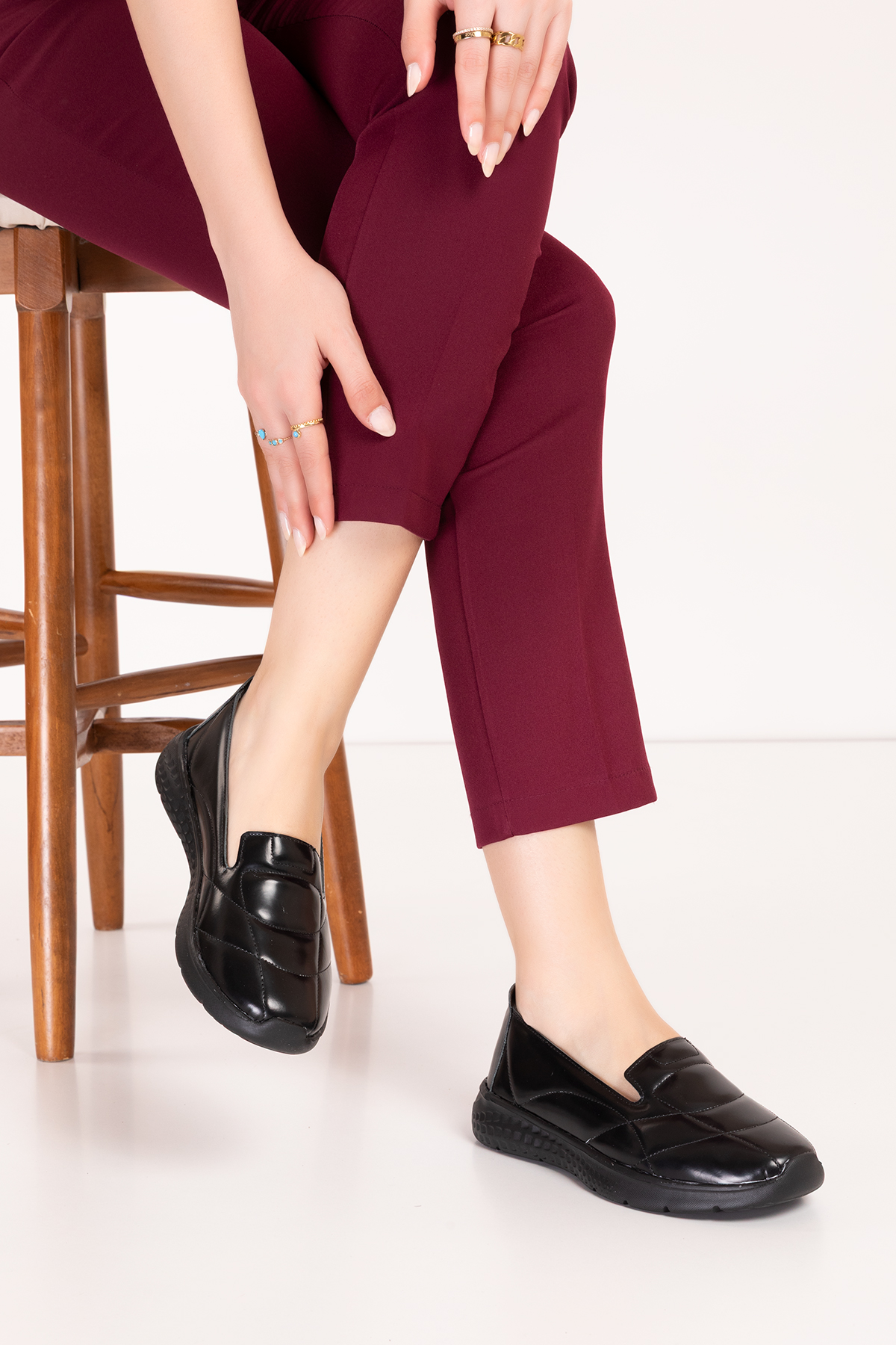 Gondol Içi Dışı Hakiki Deri Faylon Taban Hafif Babet Ayakkabı sc.1210 - Görsel 3