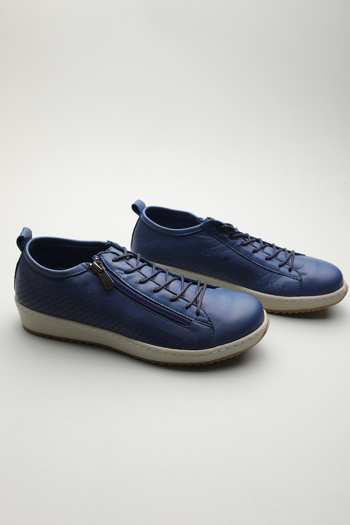 Gondol Hakiki Deri Günlük Rahat Fermuarlı Yazlık Ayakkabı zx.2402 - Görsel 4