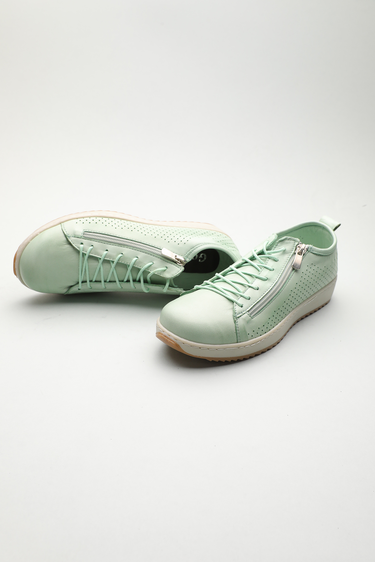 Gondol Hakiki Deri Günlük Rahat Fermuarlı Yazlık Ayakkabı zx.2402 - Görsel 4