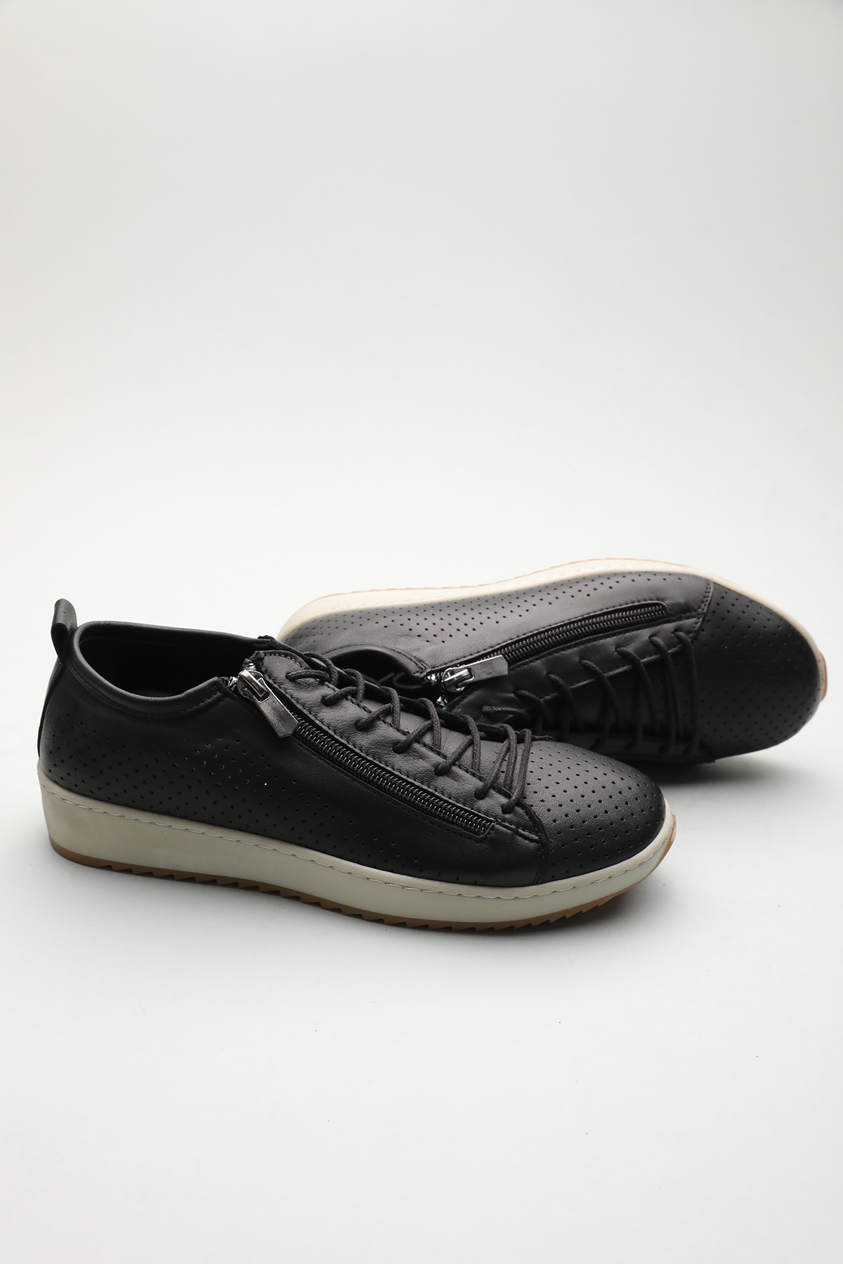 Gondol Hakiki Deri Günlük Rahat Fermuarlı Yazlık Ayakkabı zx.2402 - Görsel 2