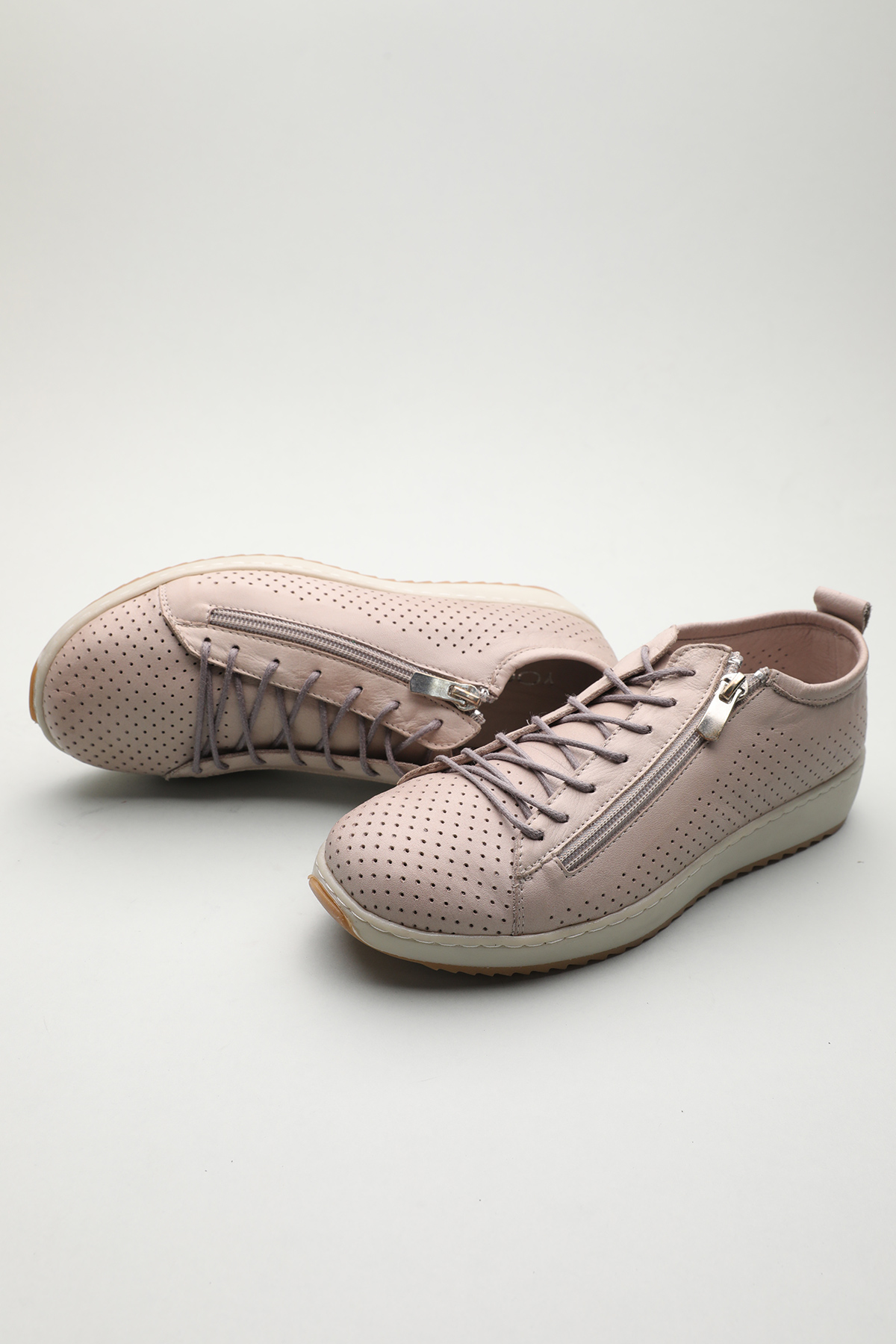 Gondol Hakiki Deri Günlük Rahat Fermuarlı Yazlık Ayakkabı zx.2403 - Görsel 4