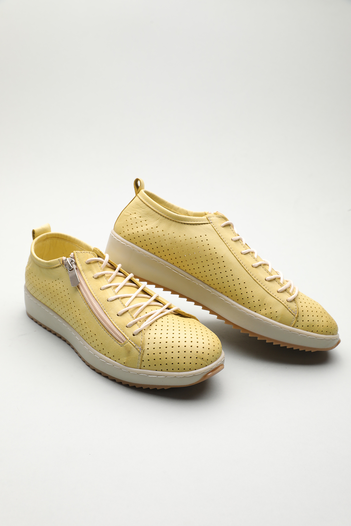 Gondol Hakiki Deri Günlük Rahat Fermuarlı Yazlık Ayakkabı zx.2403 - Görsel 2