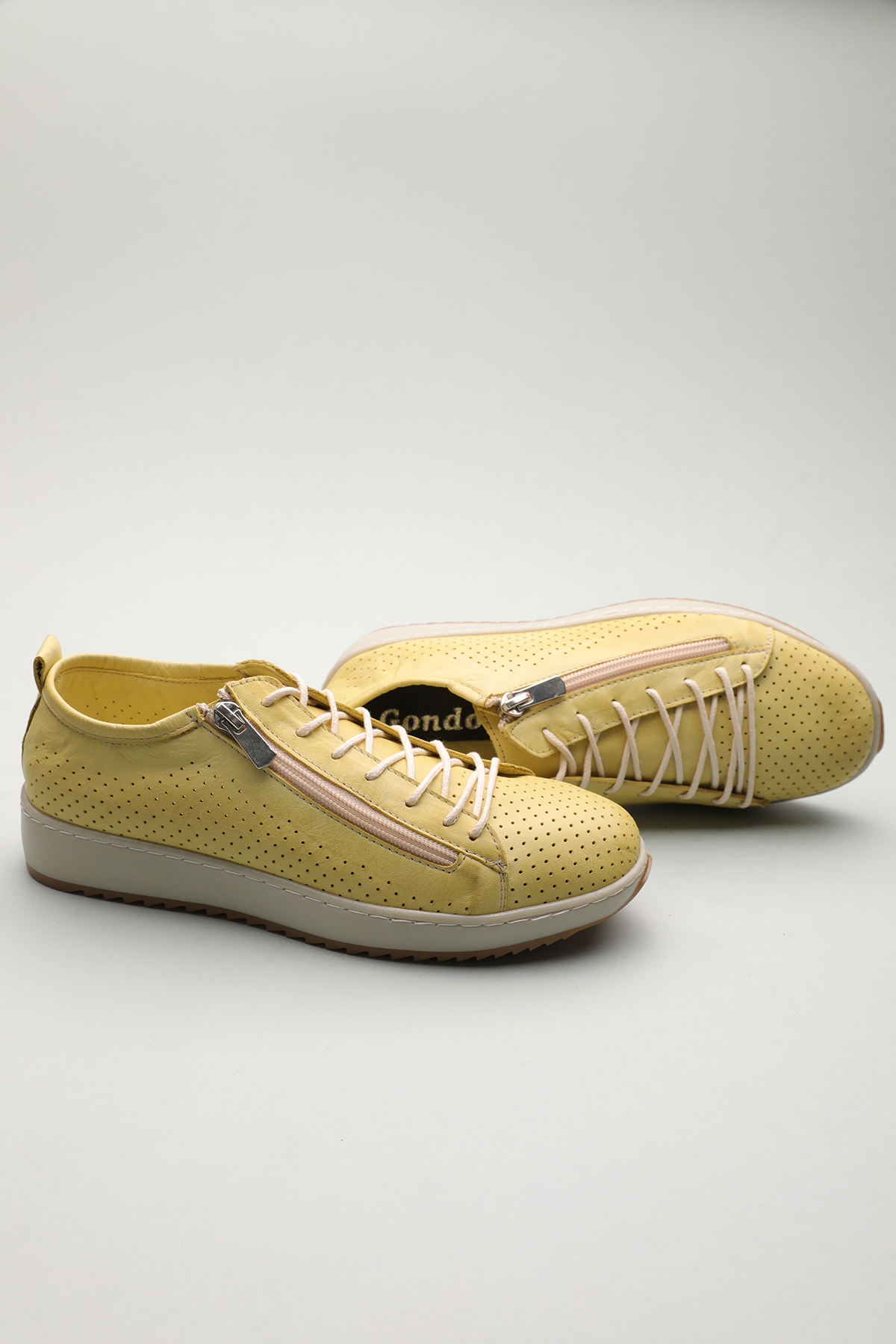 Gondol Hakiki Deri Günlük Rahat Fermuarlı Yazlık Ayakkabı zx.2403 - Görsel 3