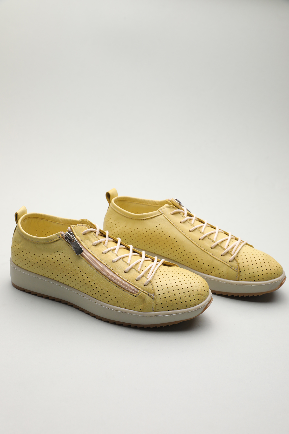 Gondol Hakiki Deri Günlük Rahat Fermuarlı Yazlık Ayakkabı zx.2403 - Görsel 4