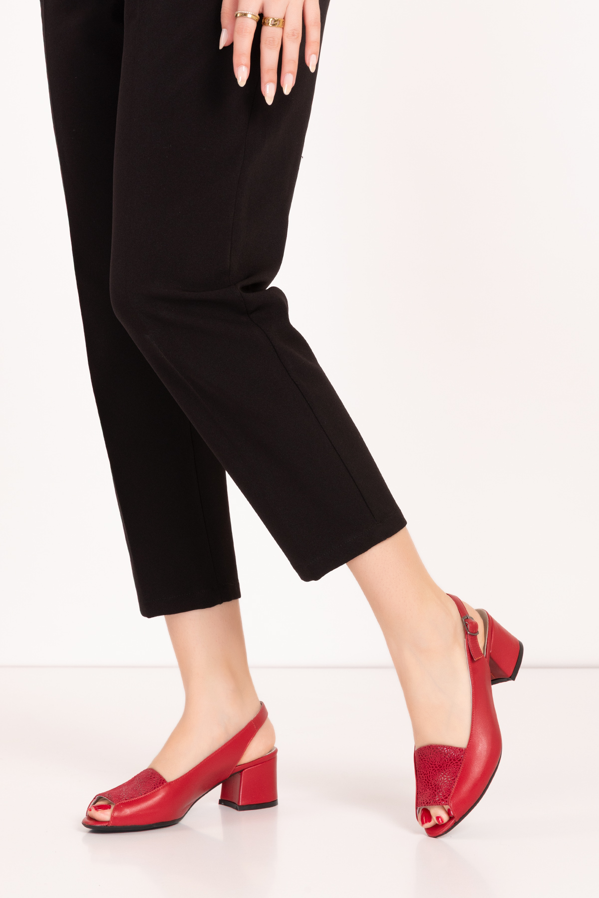 Gondol Kadın Hakiki Deri Klasik Topuklu Ayakkabı vdt.219 - Görsel 2