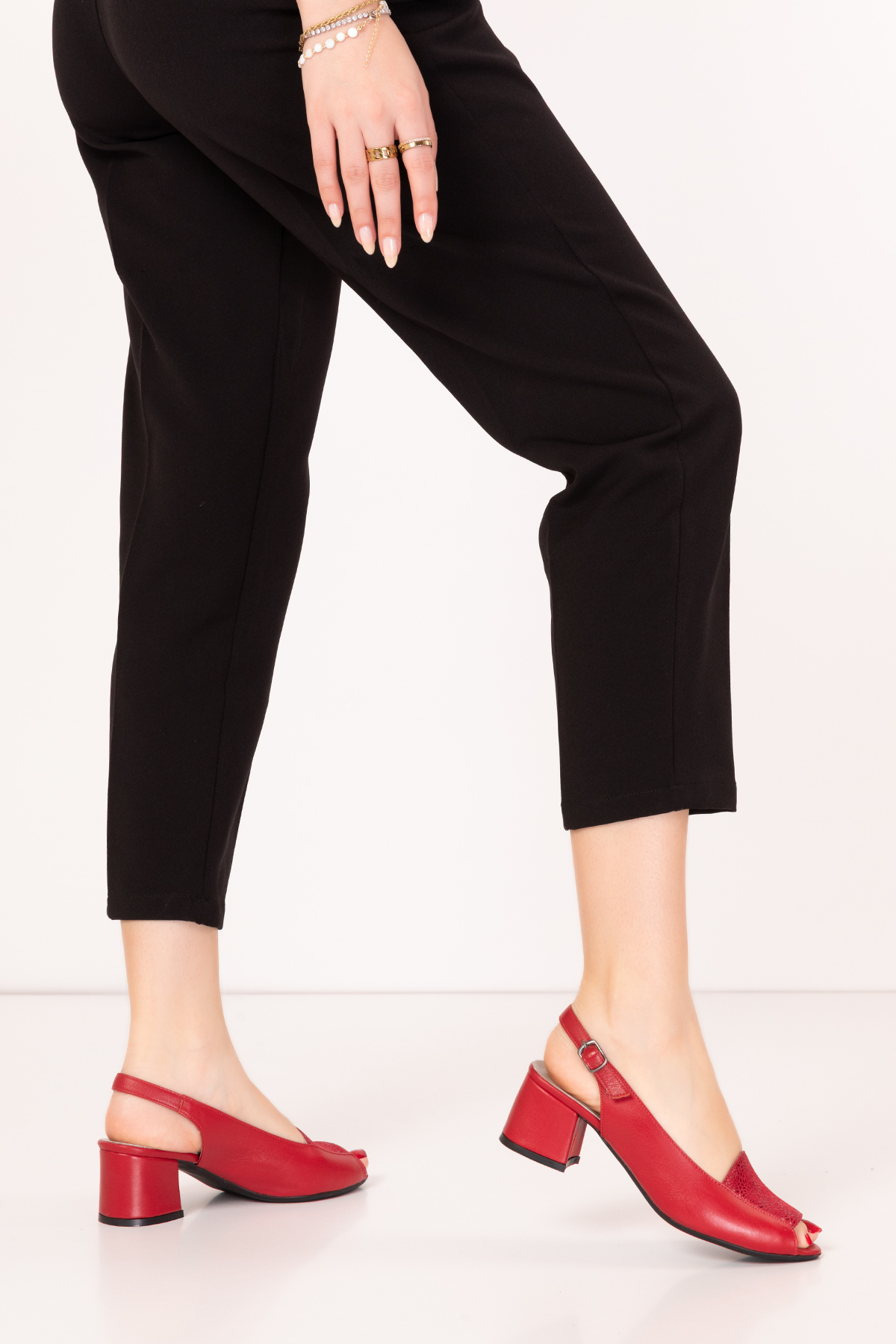 Gondol Kadın Hakiki Deri Klasik Topuklu Ayakkabı vdt.219 - Görsel 4