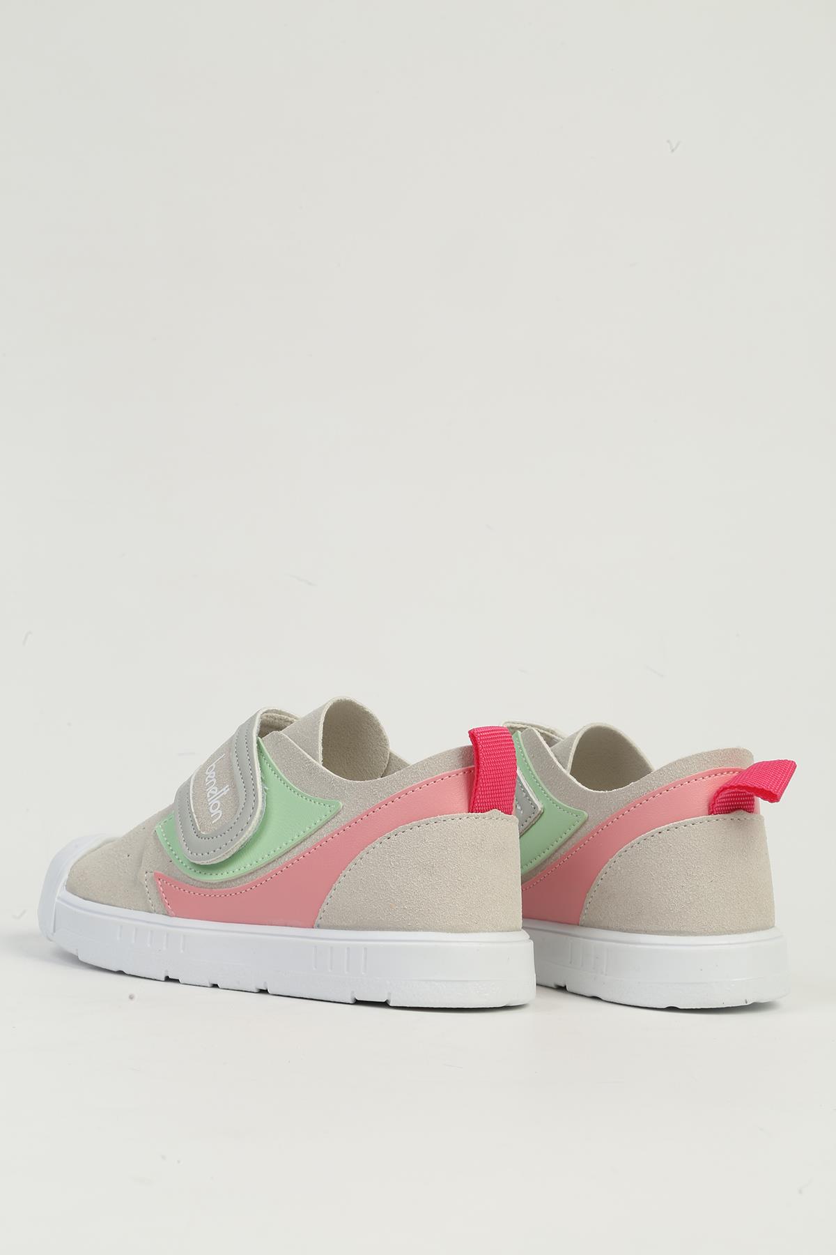 Gri Pembe Çocuk Spor Ayakkabı BN-1404 - Görsel 4