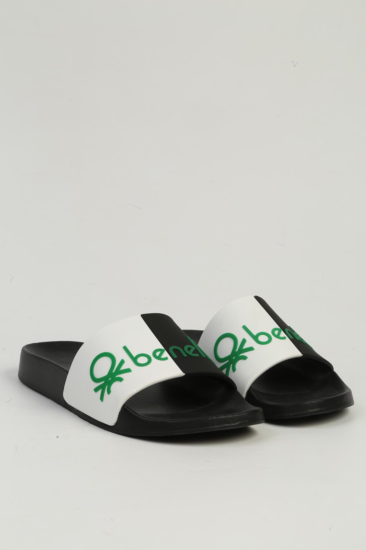 Siyah Beyaz Erkek Terlik BN-1427 - Görsel 3