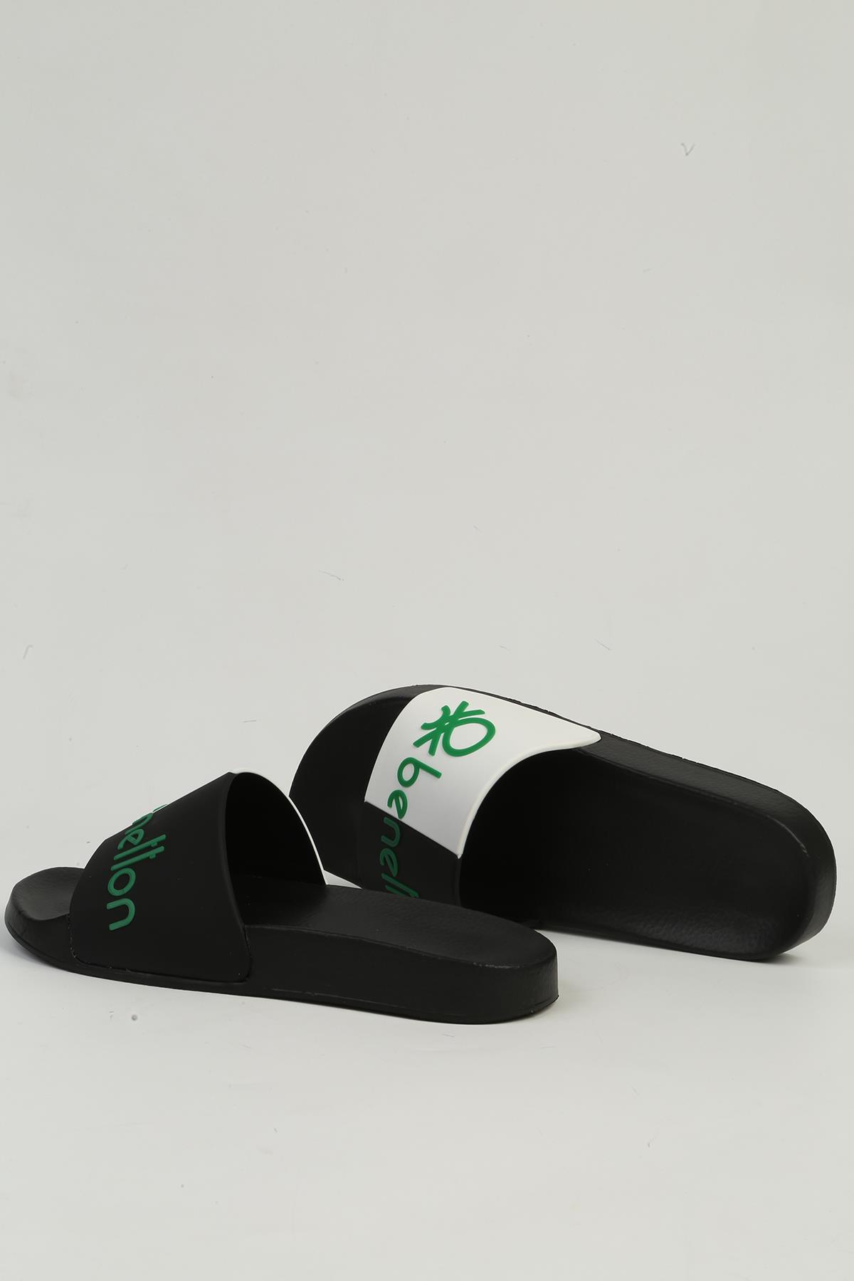 Siyah Beyaz Erkek Terlik BN-1427 - Görsel 4