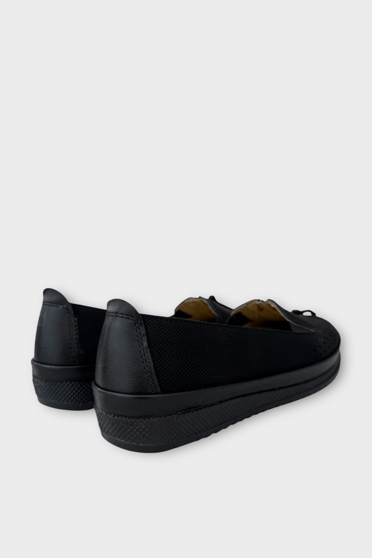 Kadın Ortopedik Fermuar Detay Comfort Mevsimlik Ayakkabı SİYAH - Görsel 6