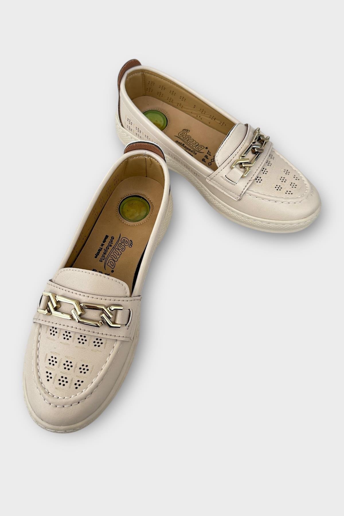 Kadın Günlük Hafif Mevsimlik Rahat Casual Ayakkabı BEJ - Görsel 4