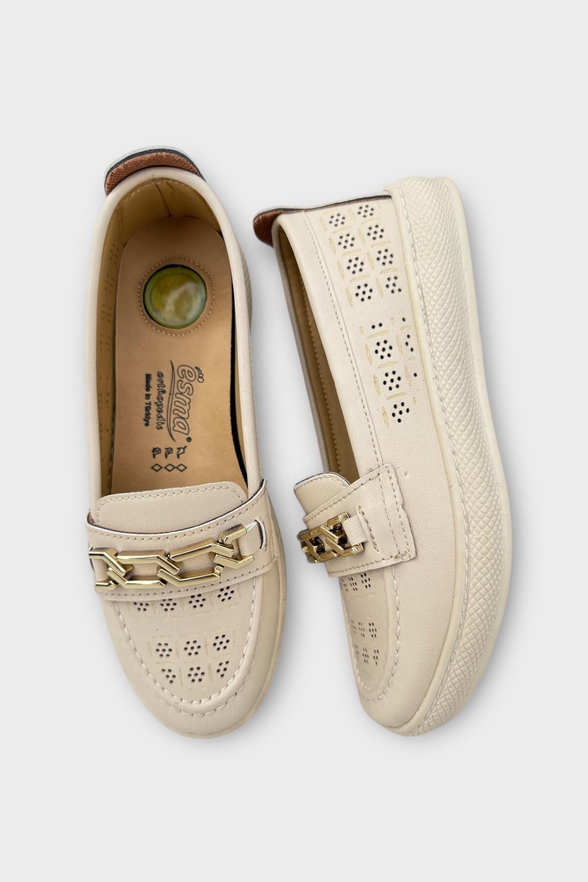 Kadın Günlük Hafif Mevsimlik Rahat Casual Ayakkabı BEJ - Görsel 7