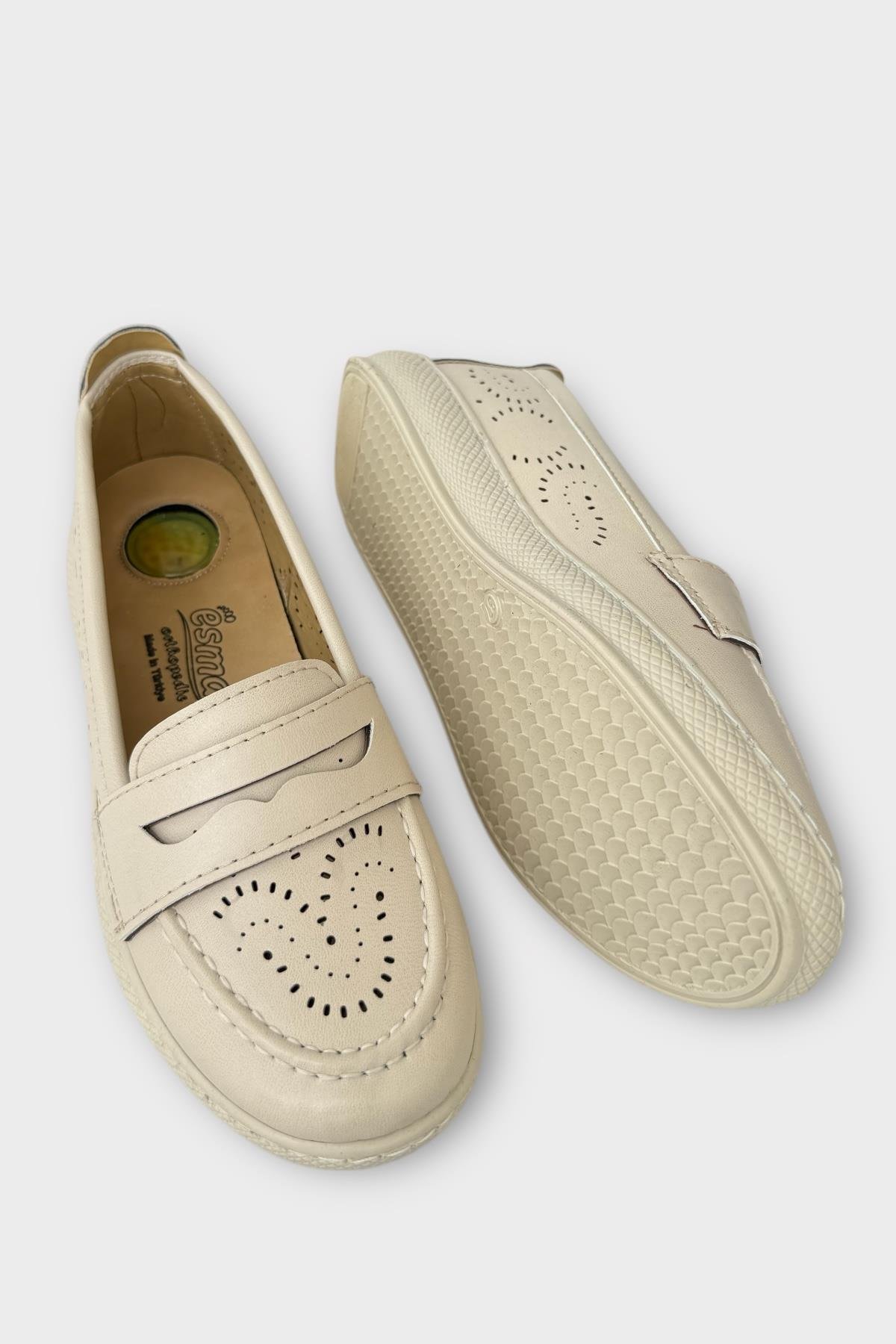 Kadın Ortopedik Yumuşak Comfort Casual Ayakkabı BEJ - Görsel 4