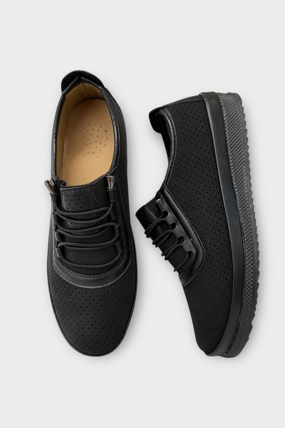 Kadın Ortopedik Yumuşak Casual Ayakkabı SİYAH - Görsel 7