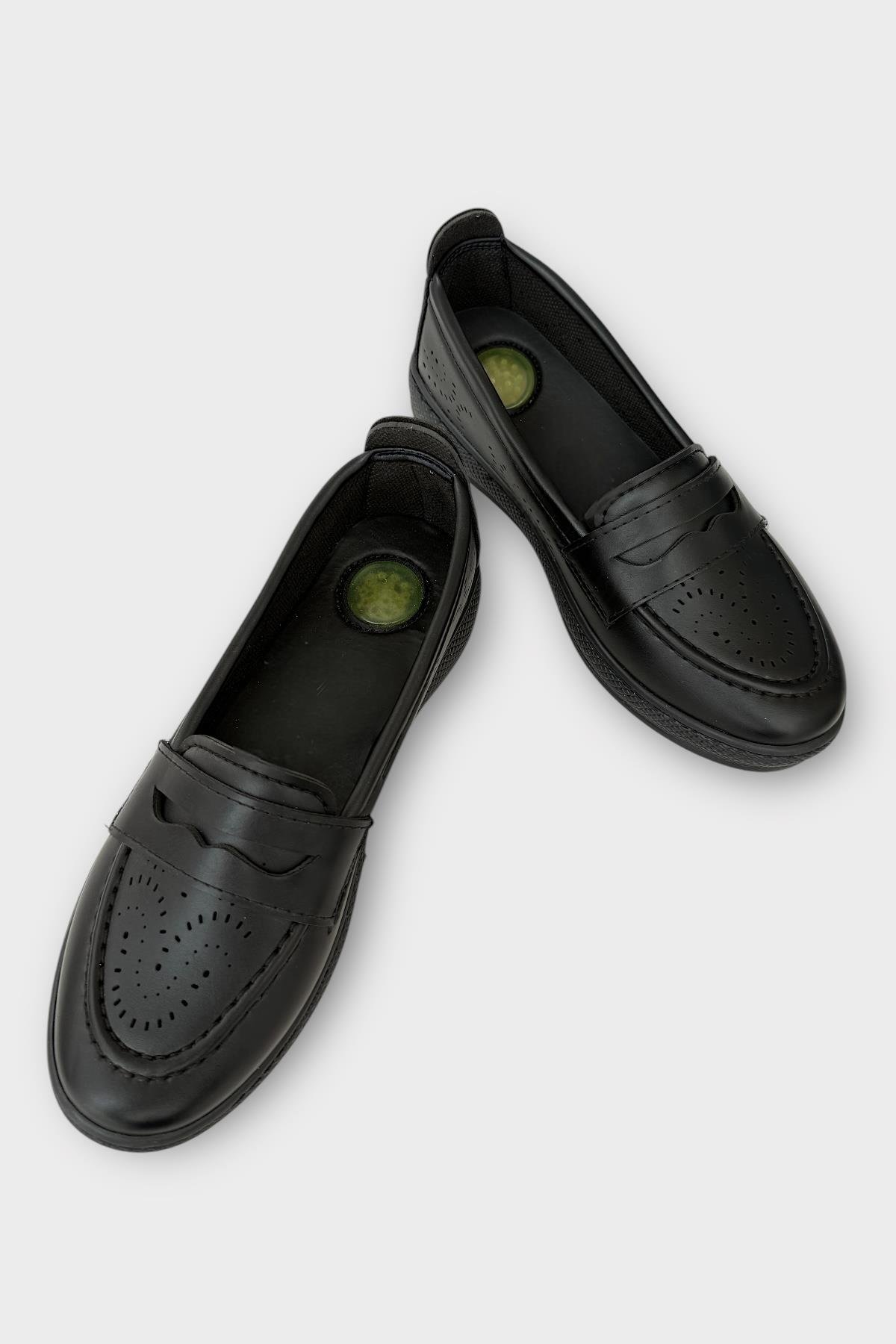 Kadın Ortopedik Yumuşak Comfort Casual Ayakkabı SİYAH - Görsel 4