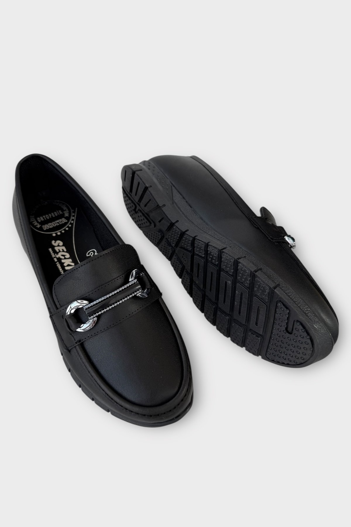 Kadın Günlük Hafif Mevsimlik Rahat Casual Ayakkabı SİYAH - GÜMÜŞ - Görsel 5