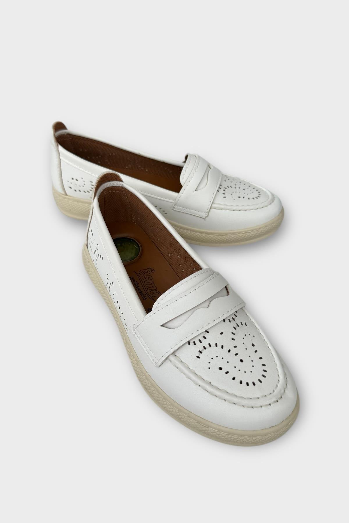 Kadın Ortopedik Yumuşak Comfort Casual Ayakkabı BEYAZ - Görsel 3