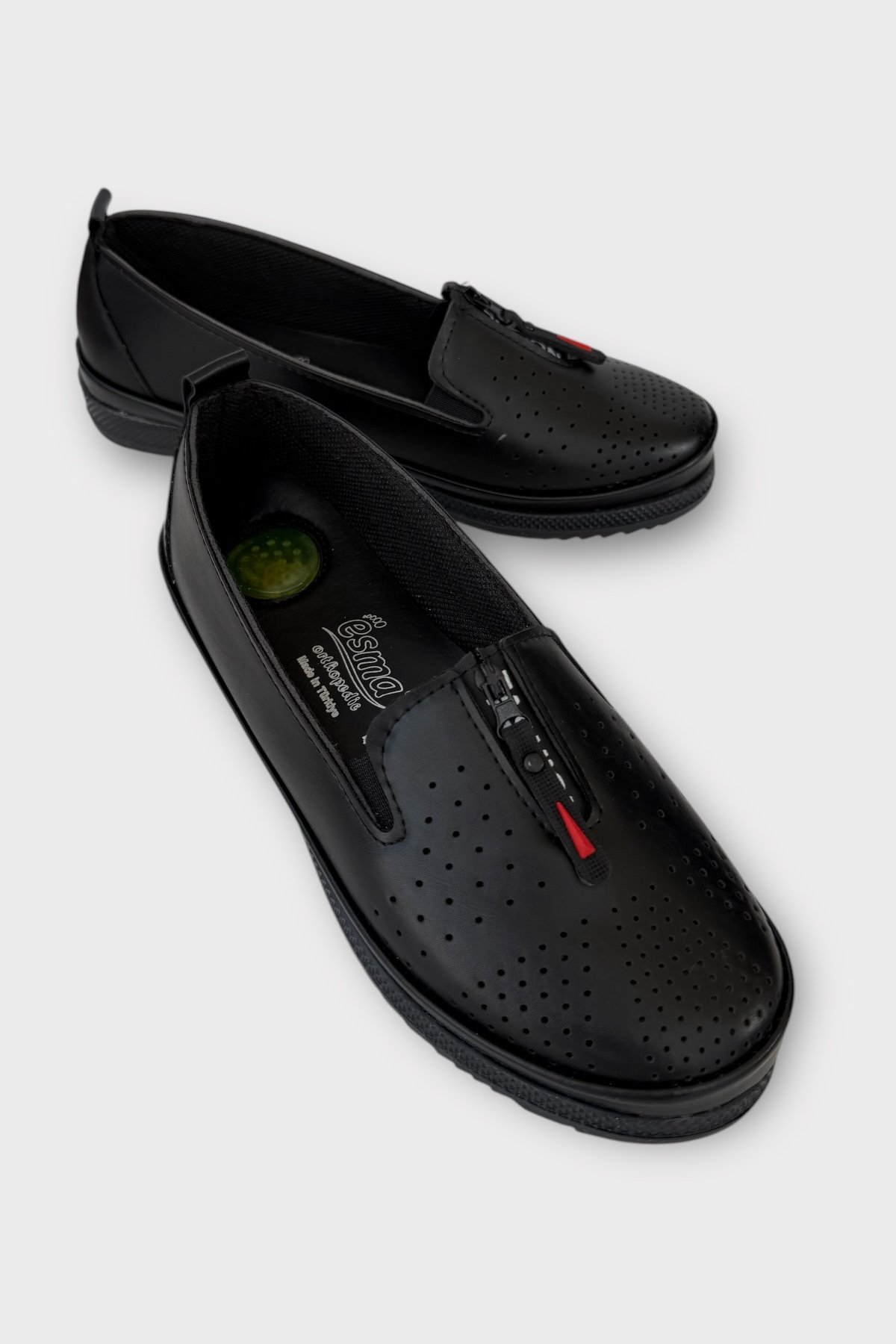 Kadın Günlük Hafif Mevsimlik Rahat Ortopedik Casual Ayakkabı SİYAH - BEYAZ - Görsel 3