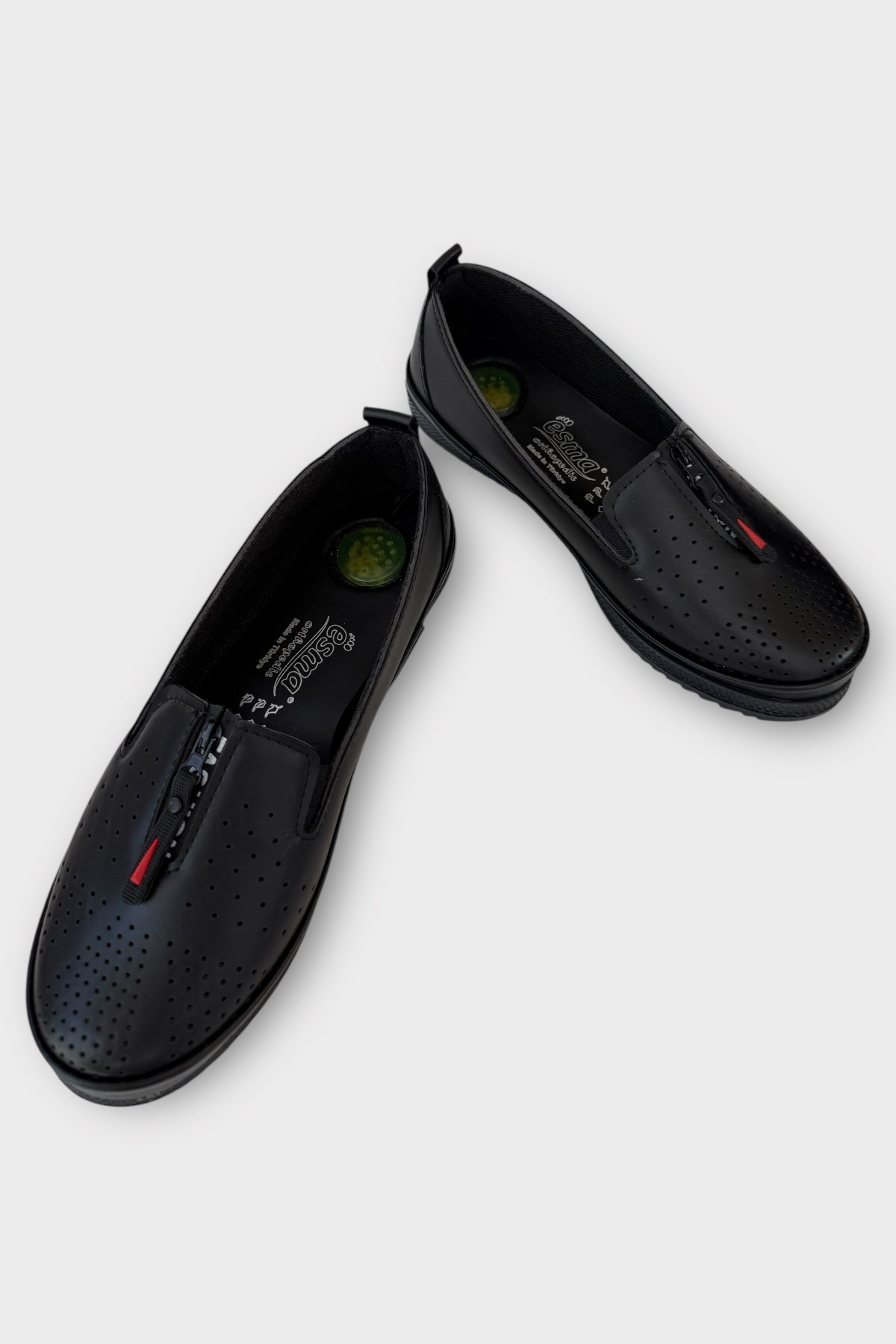 Kadın Günlük Hafif Mevsimlik Rahat Ortopedik Casual Ayakkabı SİYAH - BEYAZ - Görsel 4