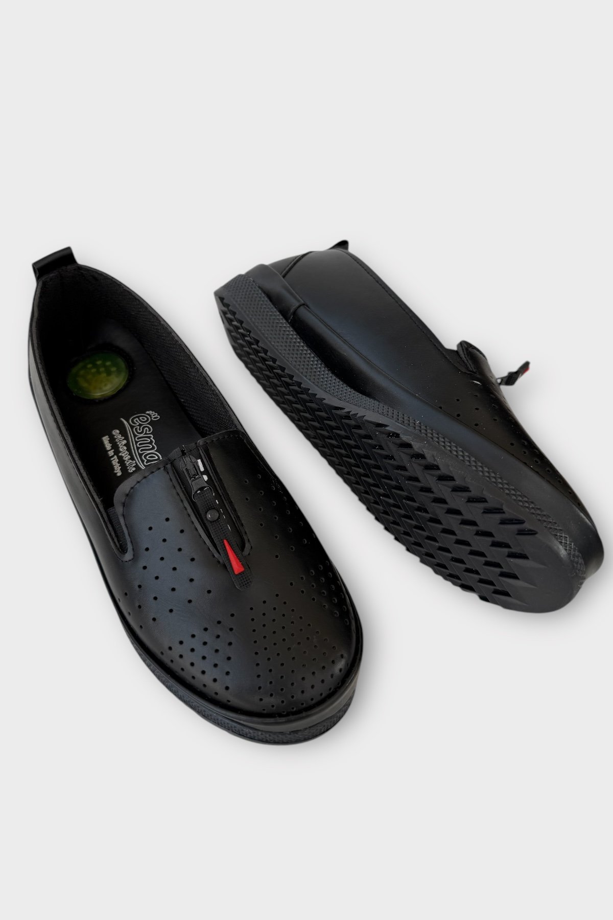 Kadın Günlük Hafif Mevsimlik Rahat Ortopedik Casual Ayakkabı SİYAH - BEYAZ - Görsel 5