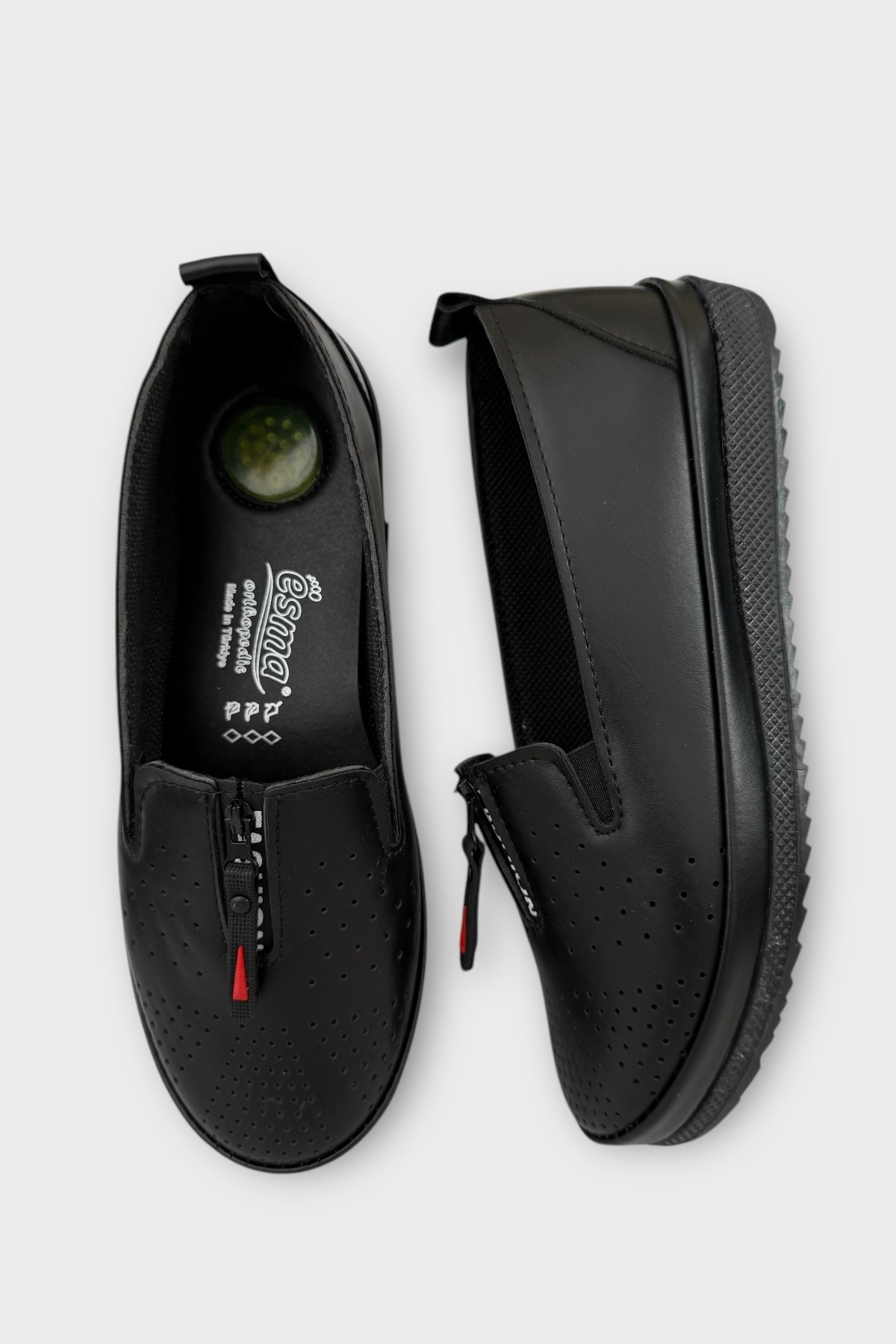 Kadın Günlük Hafif Mevsimlik Rahat Ortopedik Casual Ayakkabı SİYAH - BEYAZ - Görsel 7