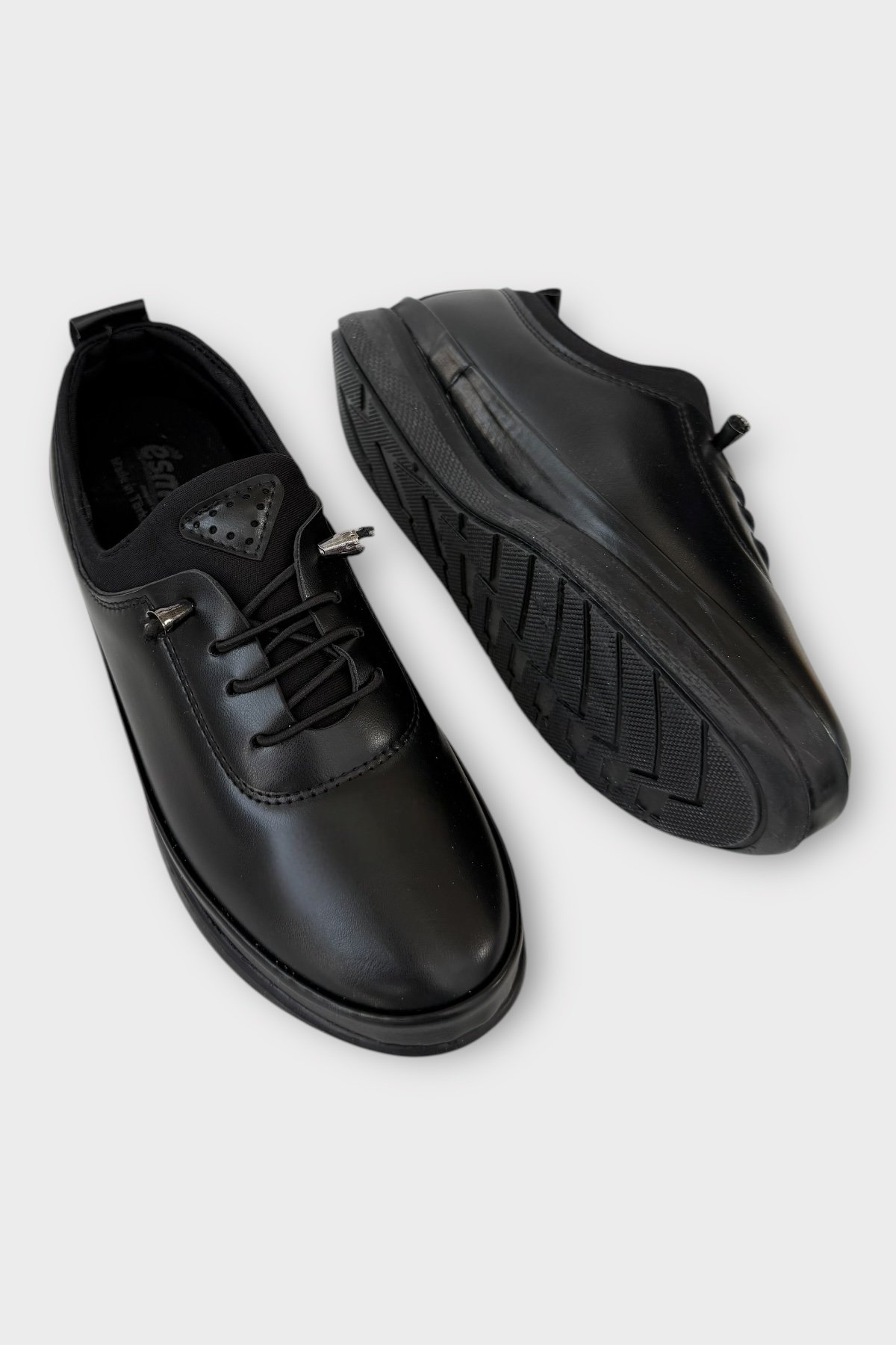 Kadın Günlük Hafif Mevsimlik Rahat Akıllı Bağcık Ortopedik Casual Ayakkabı SİYAH - SİYAH - Görsel 5