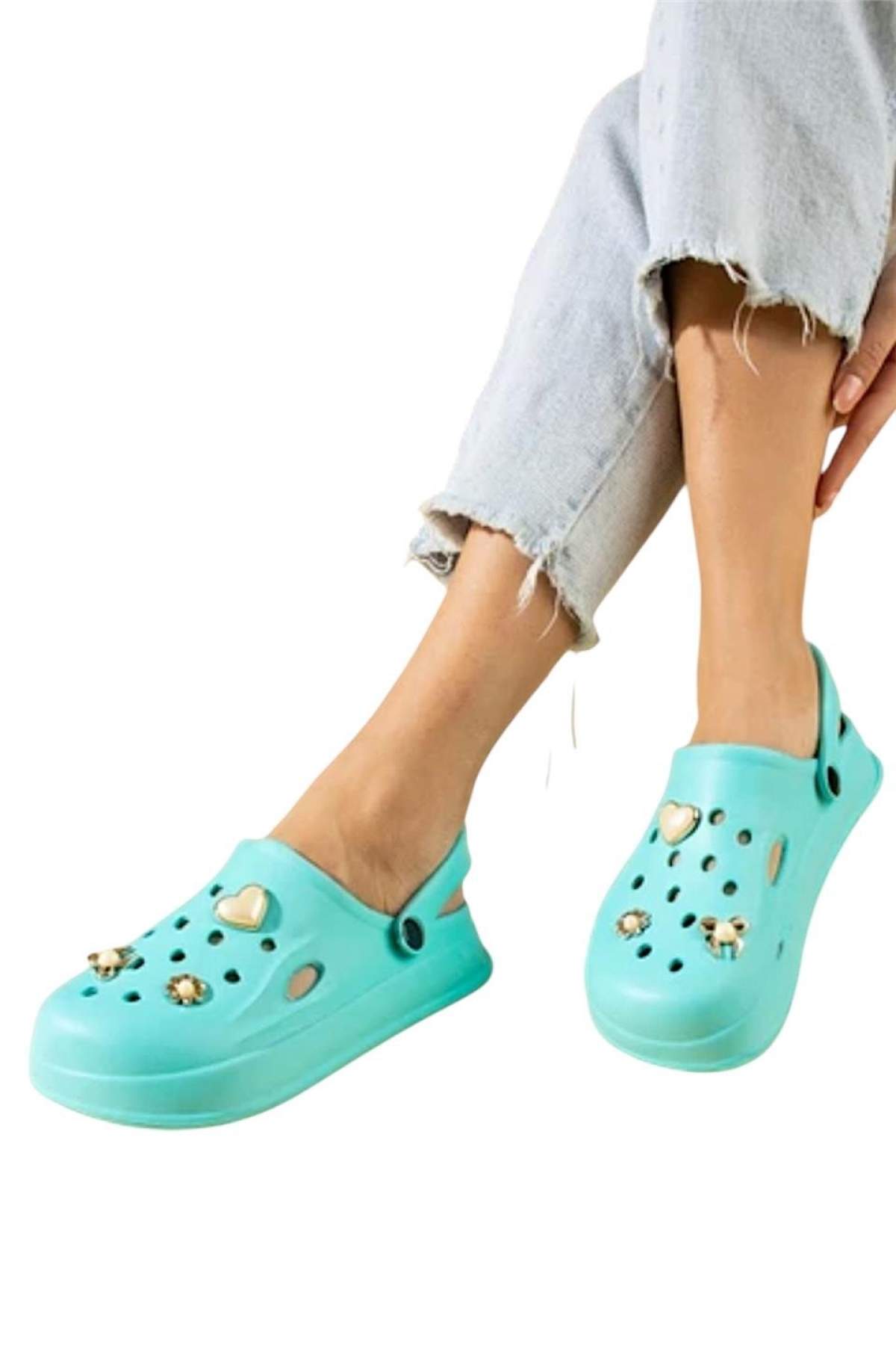 Rahat Taban Kadın Sandalet SU YEŞİLİ - Görsel 2