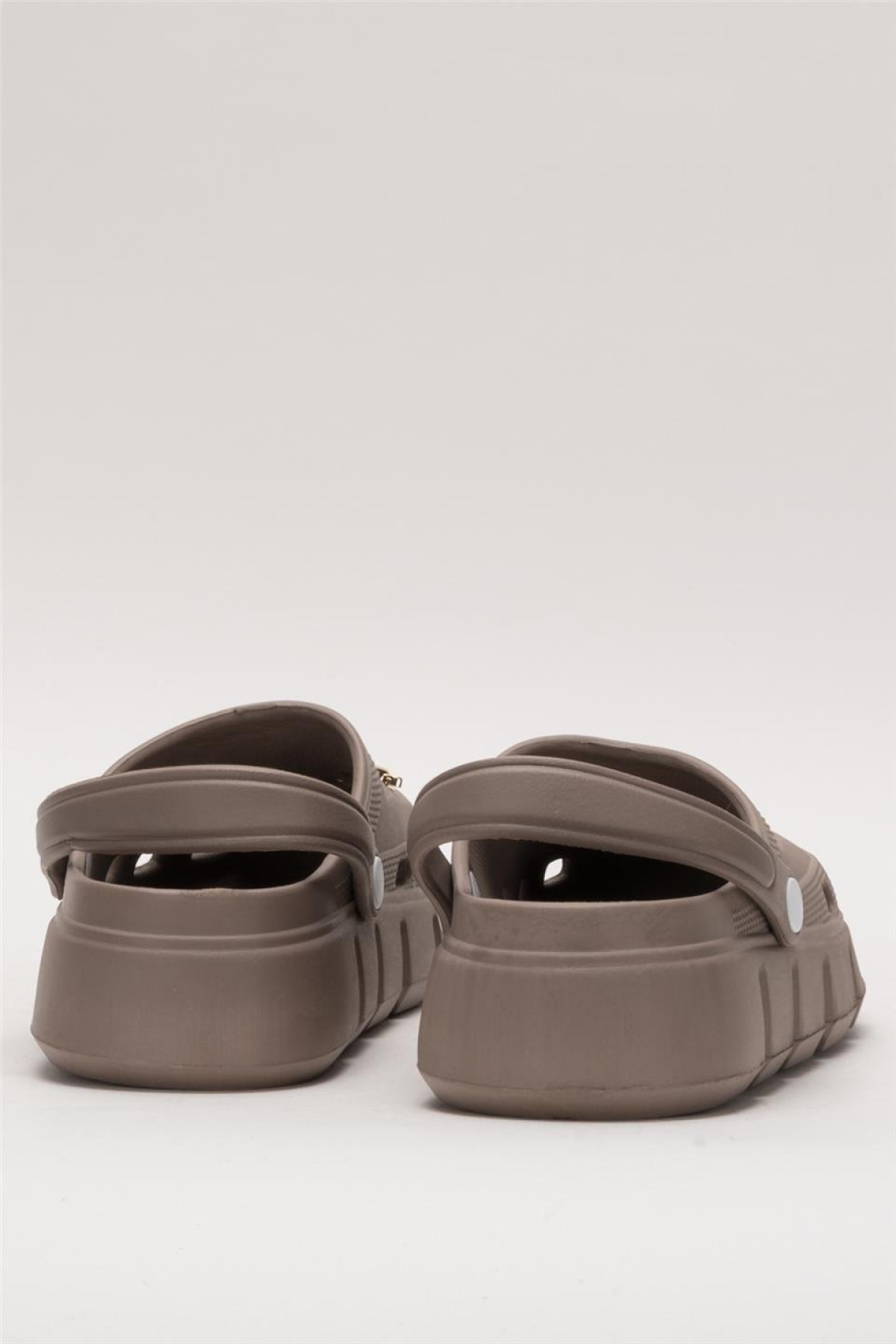 Yüksek Taban Taşlı Comfort Kadın Sandalet KAHVERENGİ - Görsel 5