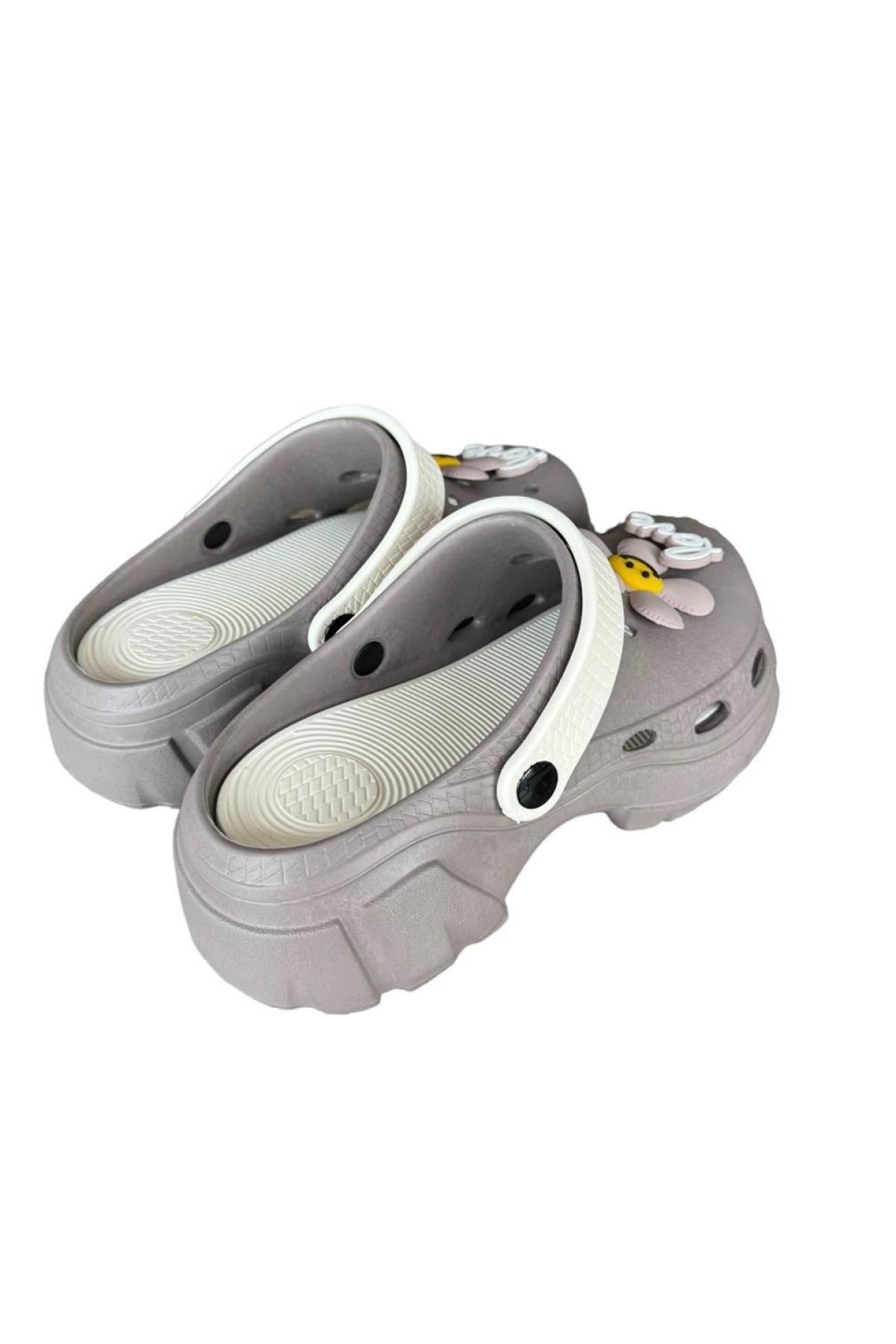 Yüksek Rahat Taban Kadın Sandalet FÜME - BEYAZ - Görsel 8