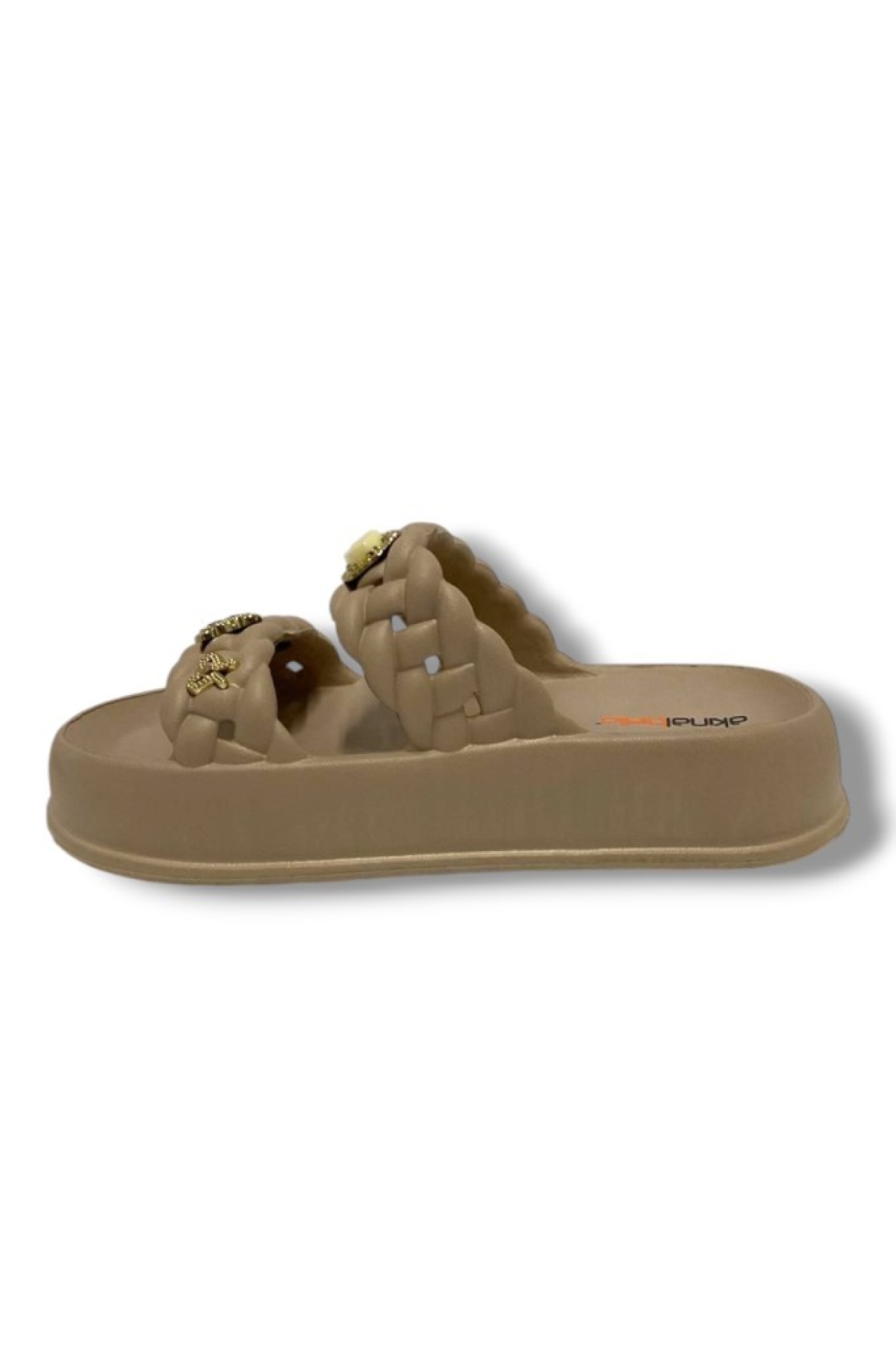 Akınal E423.Z.0001 Eva Anatomik Çift Bant Tokalı Kadın Terlik - Görsel 4