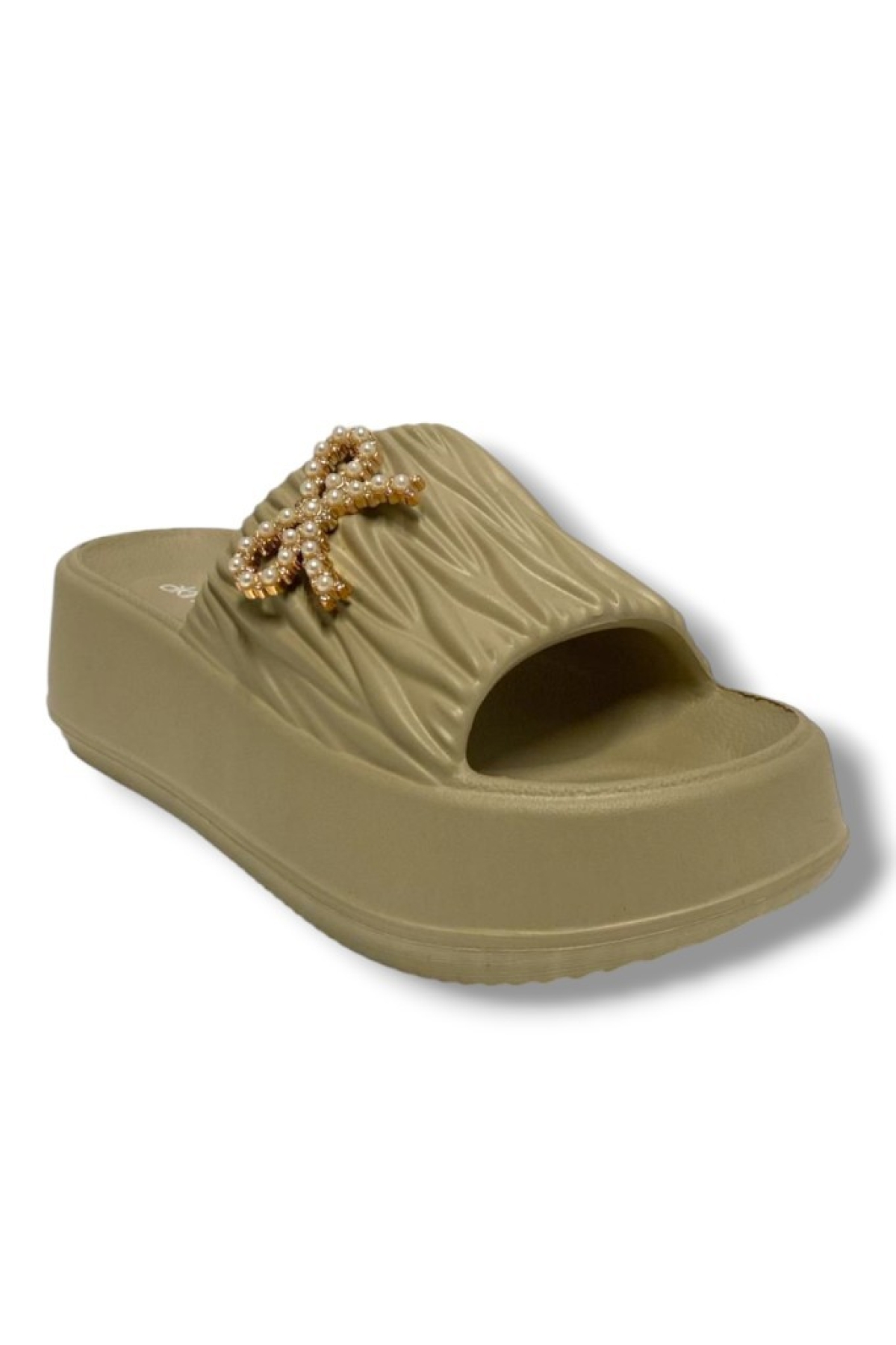 Akınal E462.Z.0001 Eva Anatomik İnci Taşlı Kurdele Kadın terlik - Görsel 3